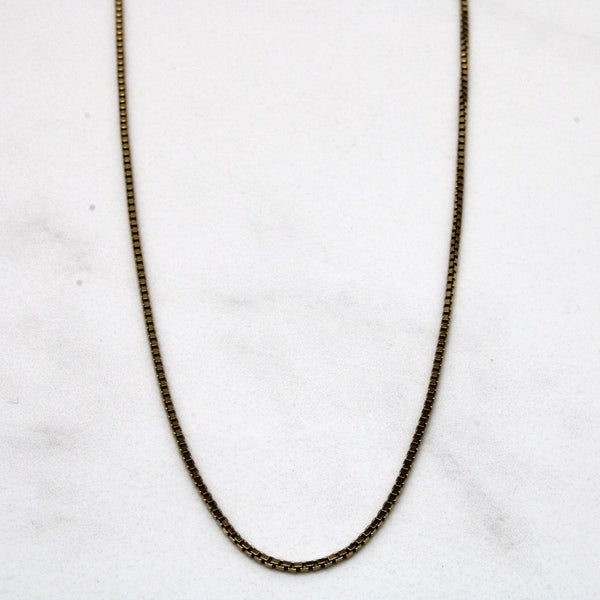 10k Yellow Gold Box Chain | 16