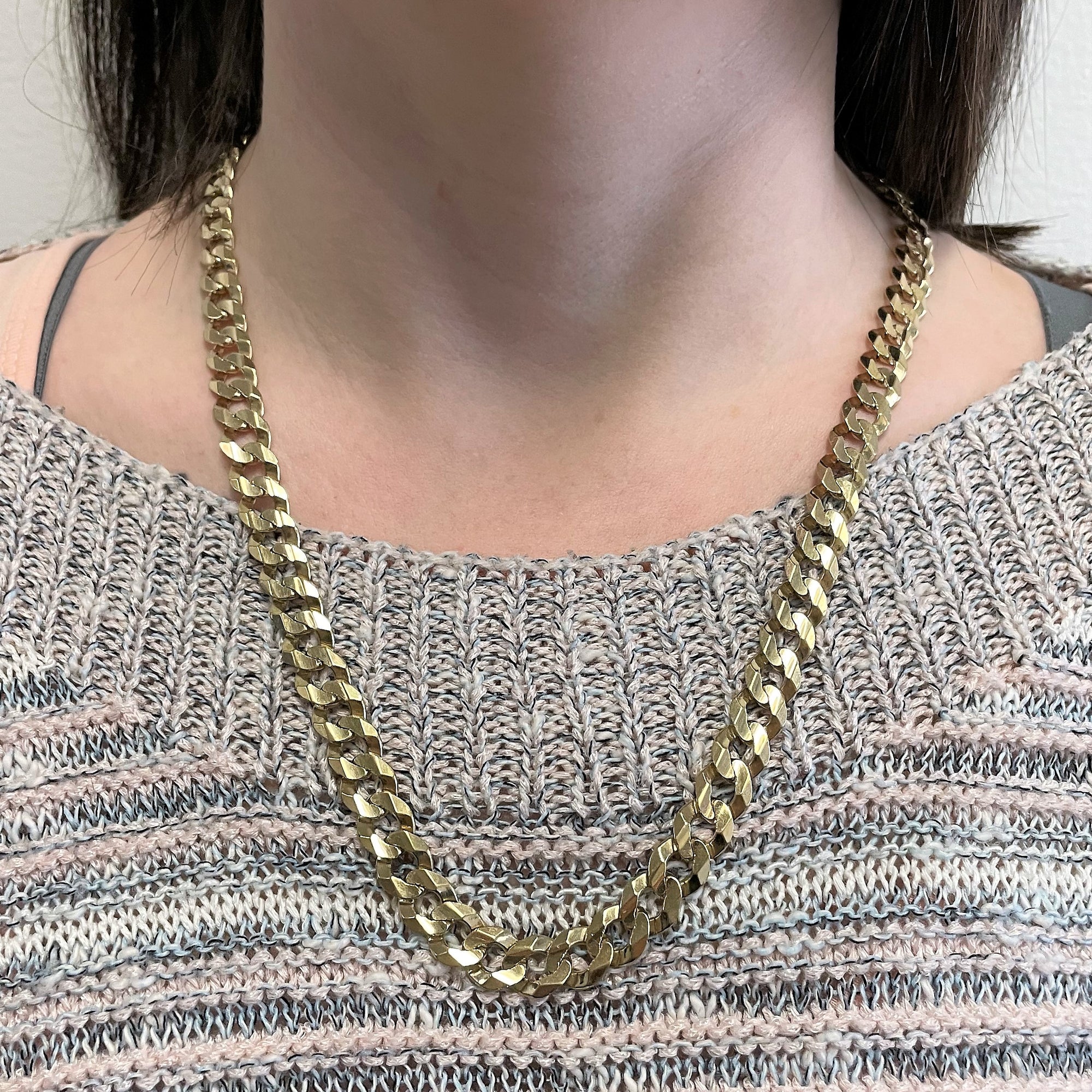 10k Yellow Gold Curb Chain | 22