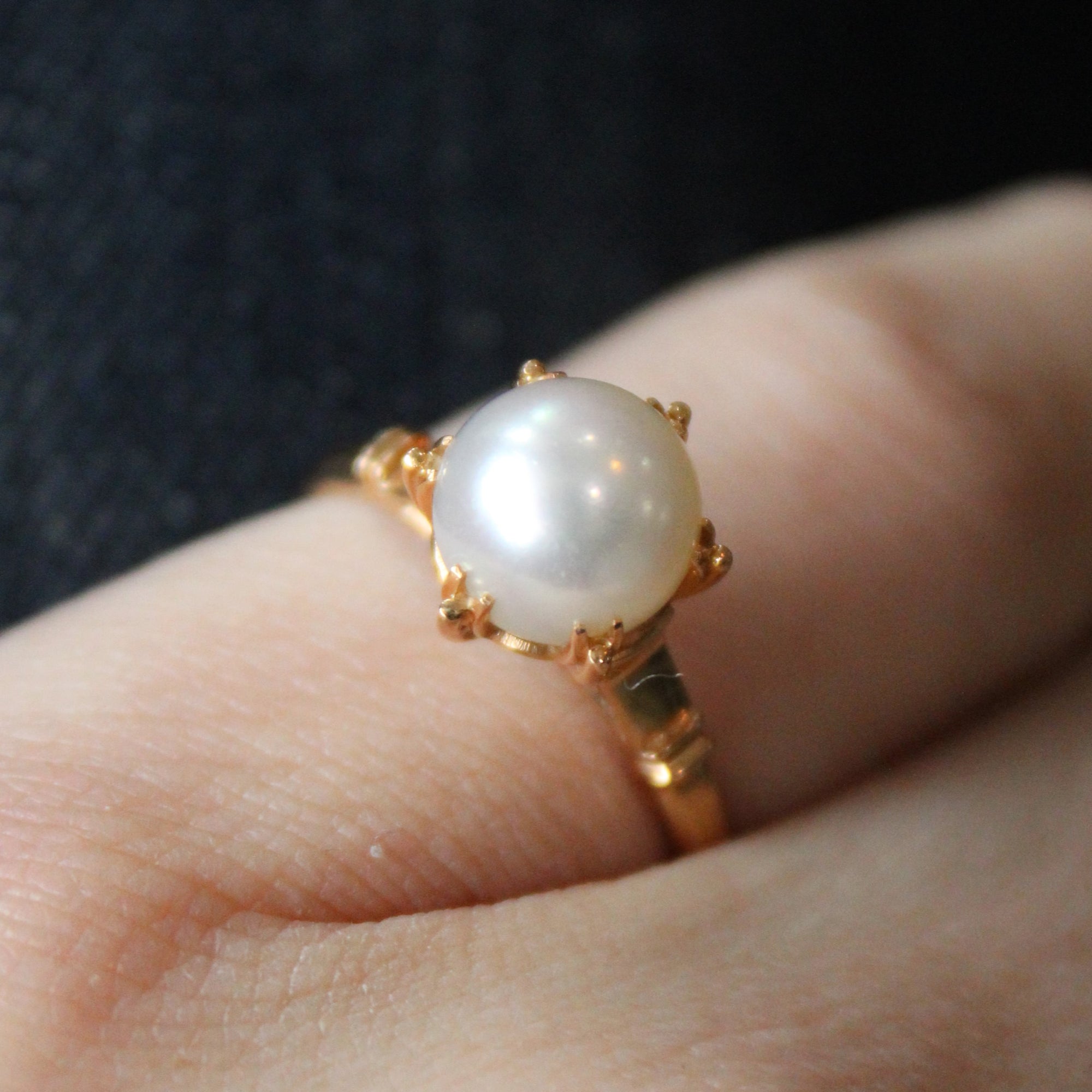 Claw Set Pearl Solitaire Ring | SZ 6.5 |