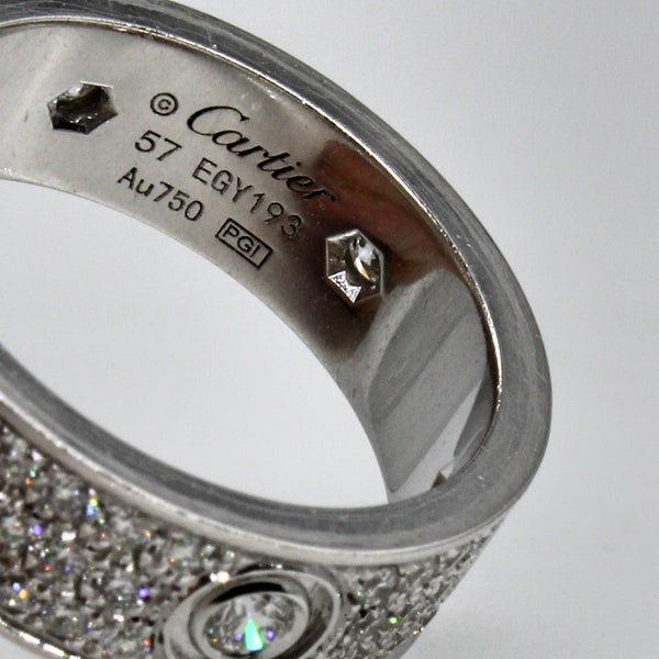 'Cartier' Love Ring, Diamond-Paved | 1.26ctw |