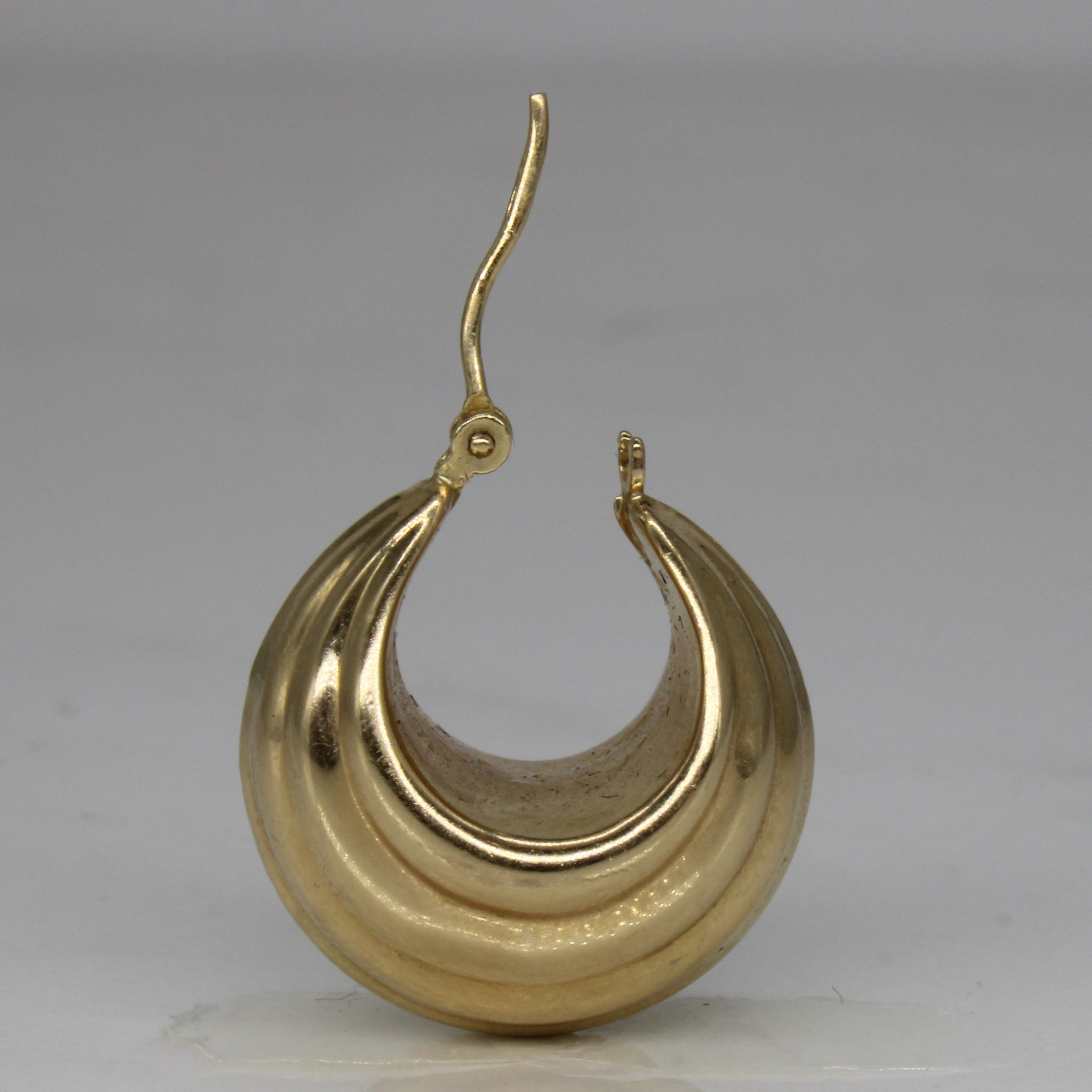 Yellow Gold Rivetted Hoop Earrings |