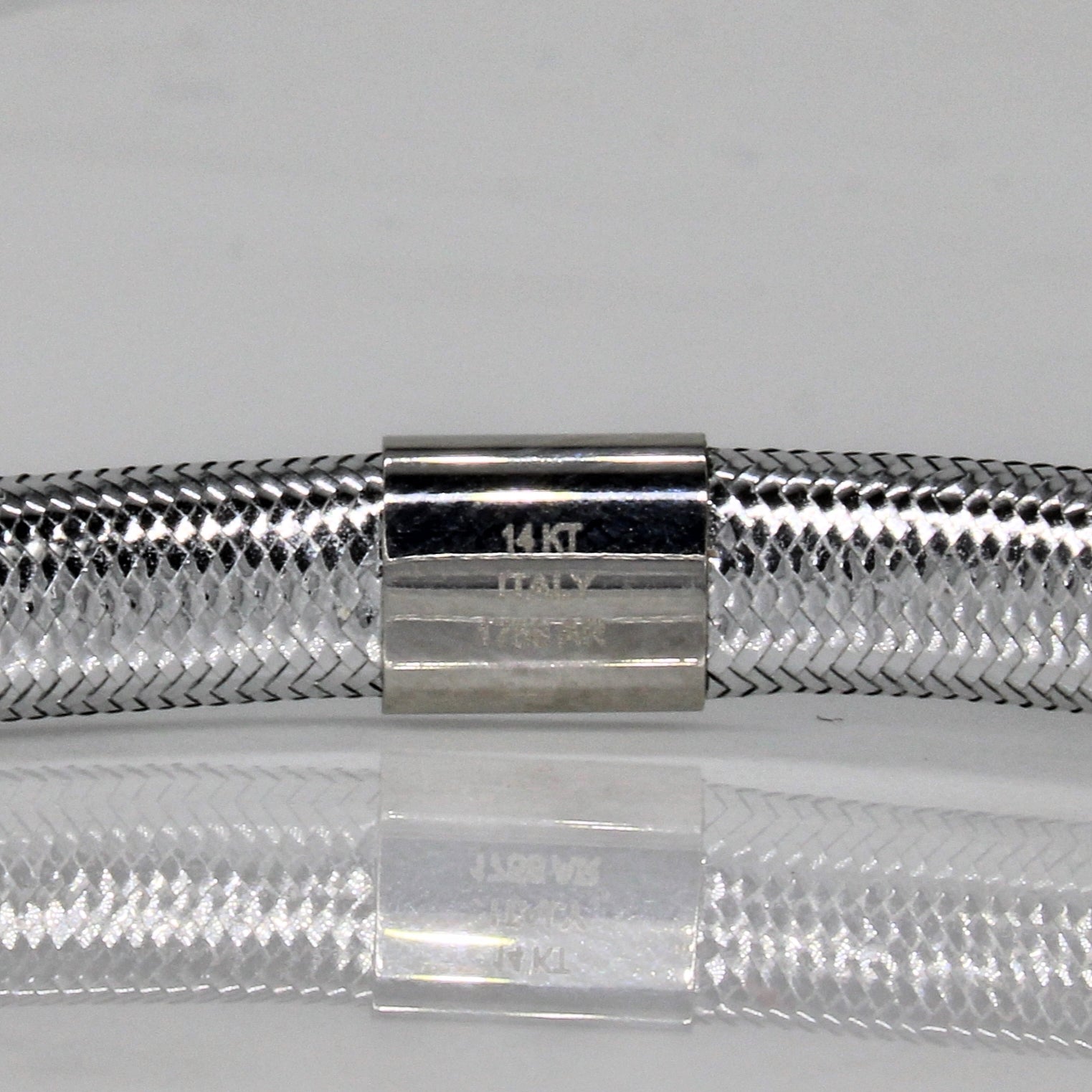 14k White Gold Mesh Bracelet | 8" |