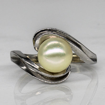Pearl Cross Over Ring | SZ 6.25 |