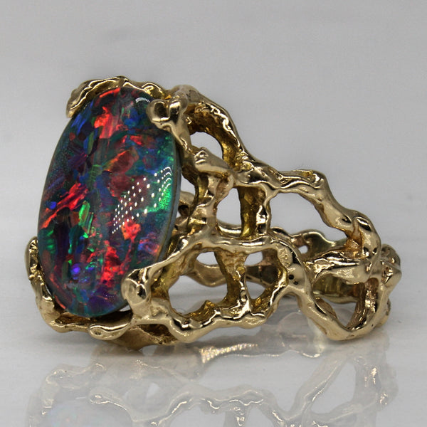 Opal Triplet Cocktail Ring | 3.50ct | SZ 7.25 |