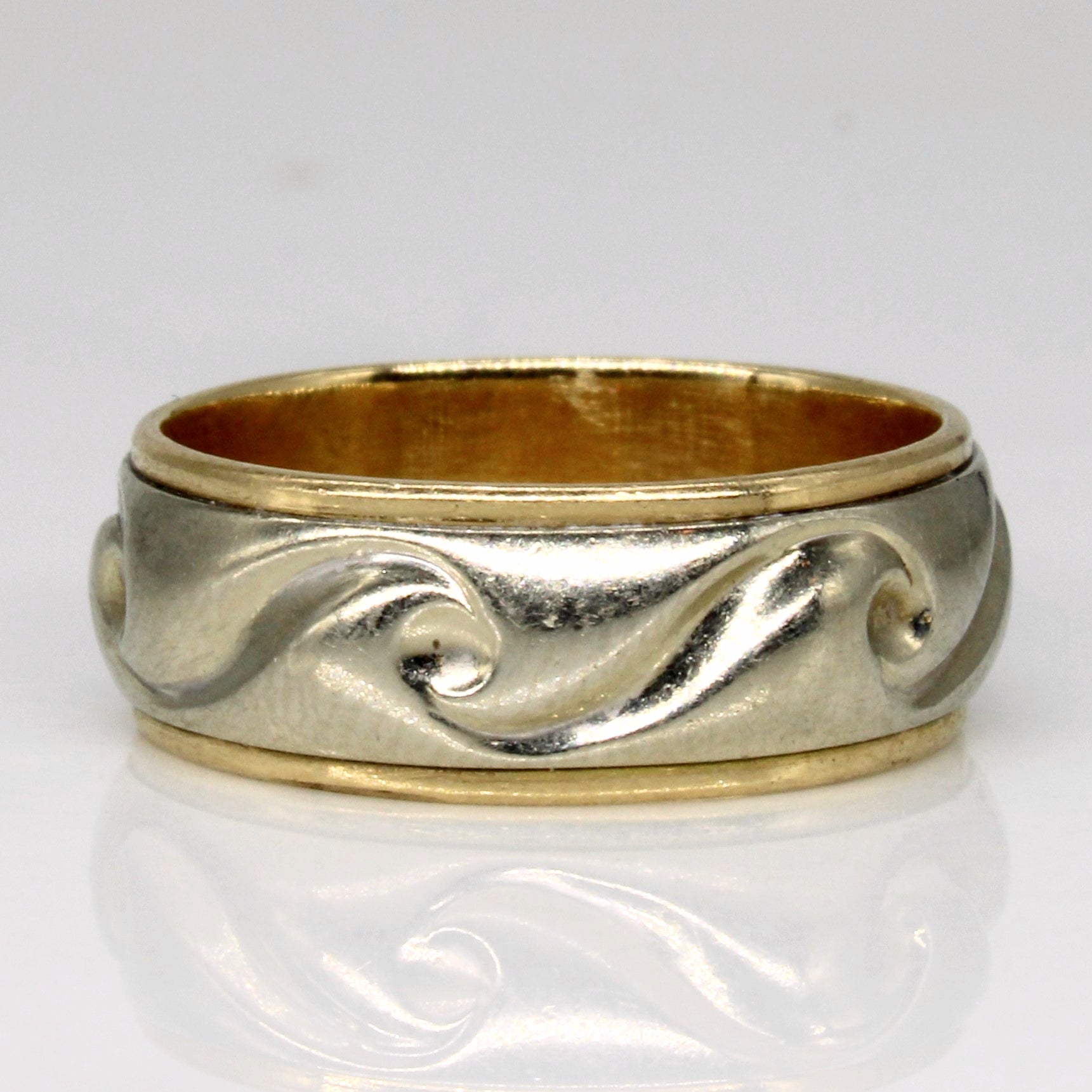 Two Tone Gold Wave Ring | SZ 6 |
