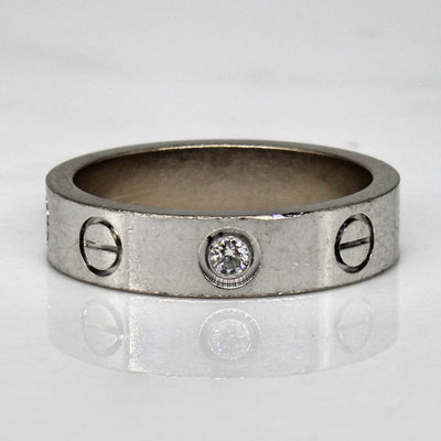 'Cartier' Love Wedding Band, 1 Diamond | SZ 3 3/4 | 0.02 ct |