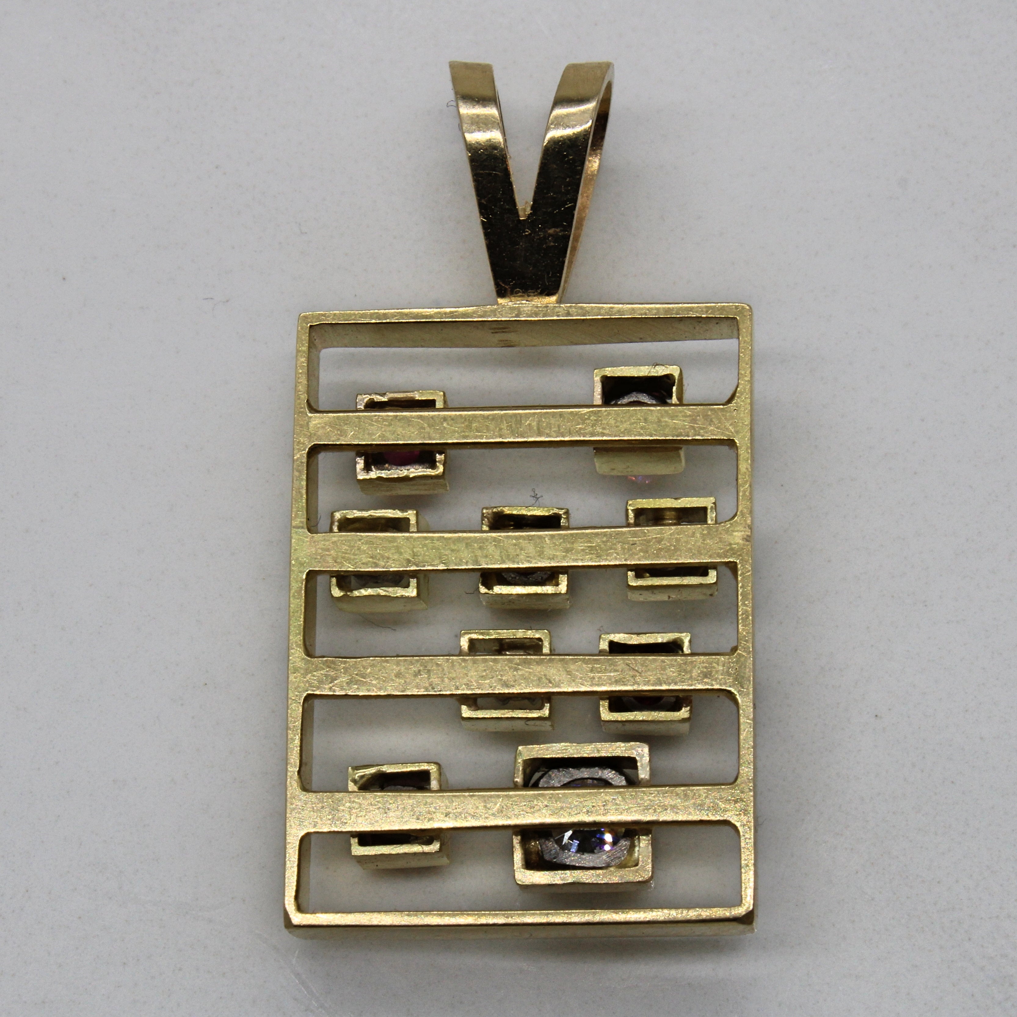 Ruby & Diamond Lattice Pendant | 0.50ctw, 0.37ctw |