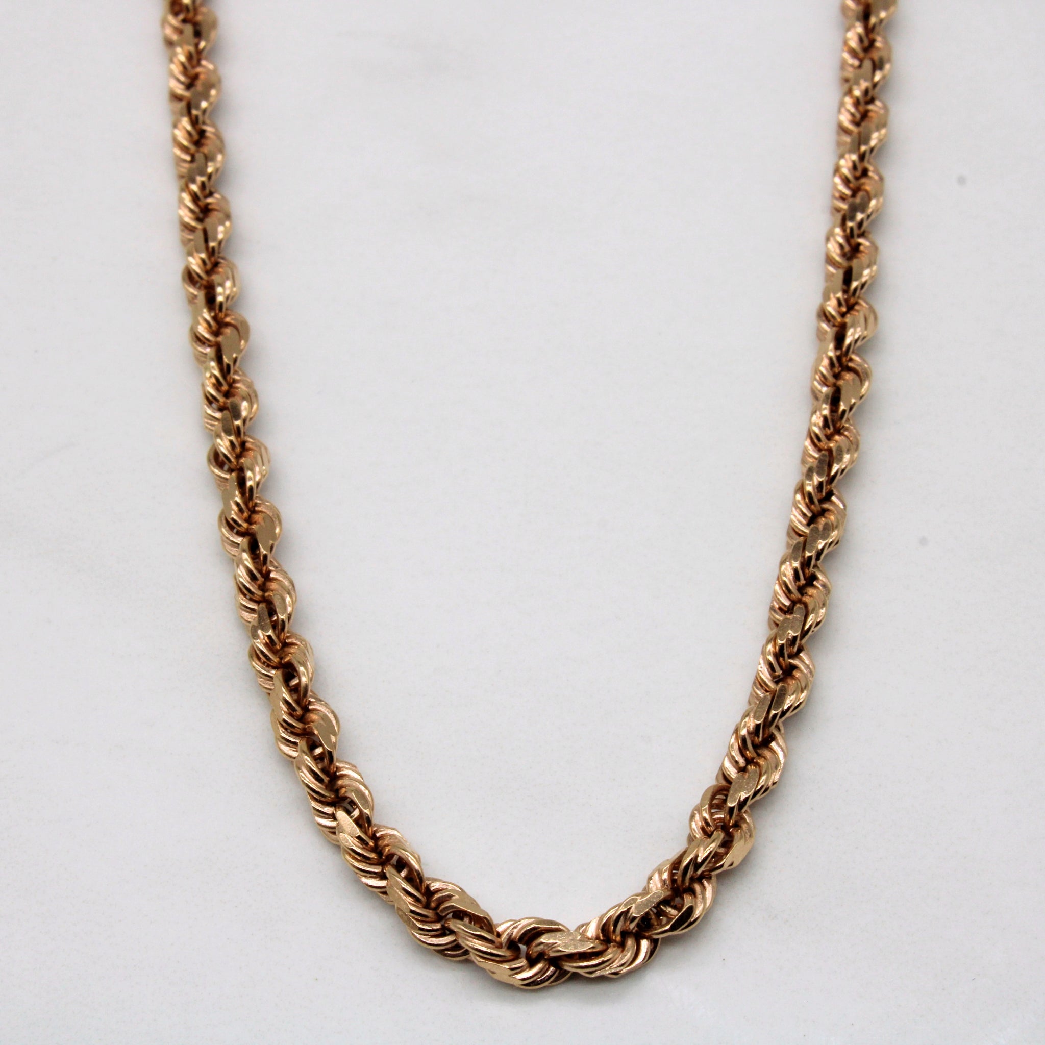 14k Rose Gold Rope Chain | 24
