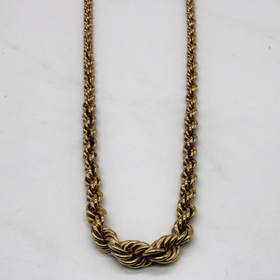 14k Yellow Gold Graduated Rope Chain | 20