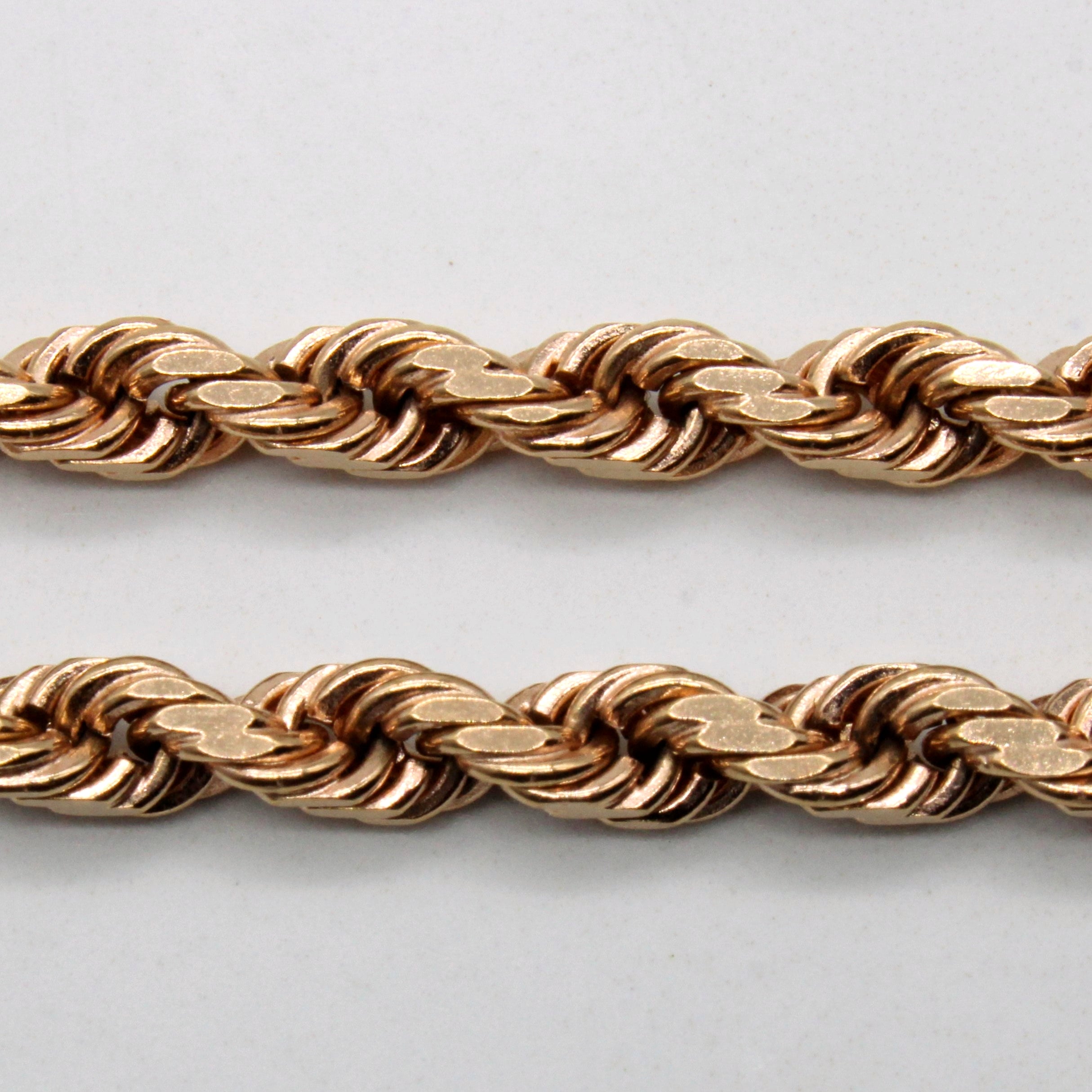 14k Rose Gold Rope Chain | 24" |