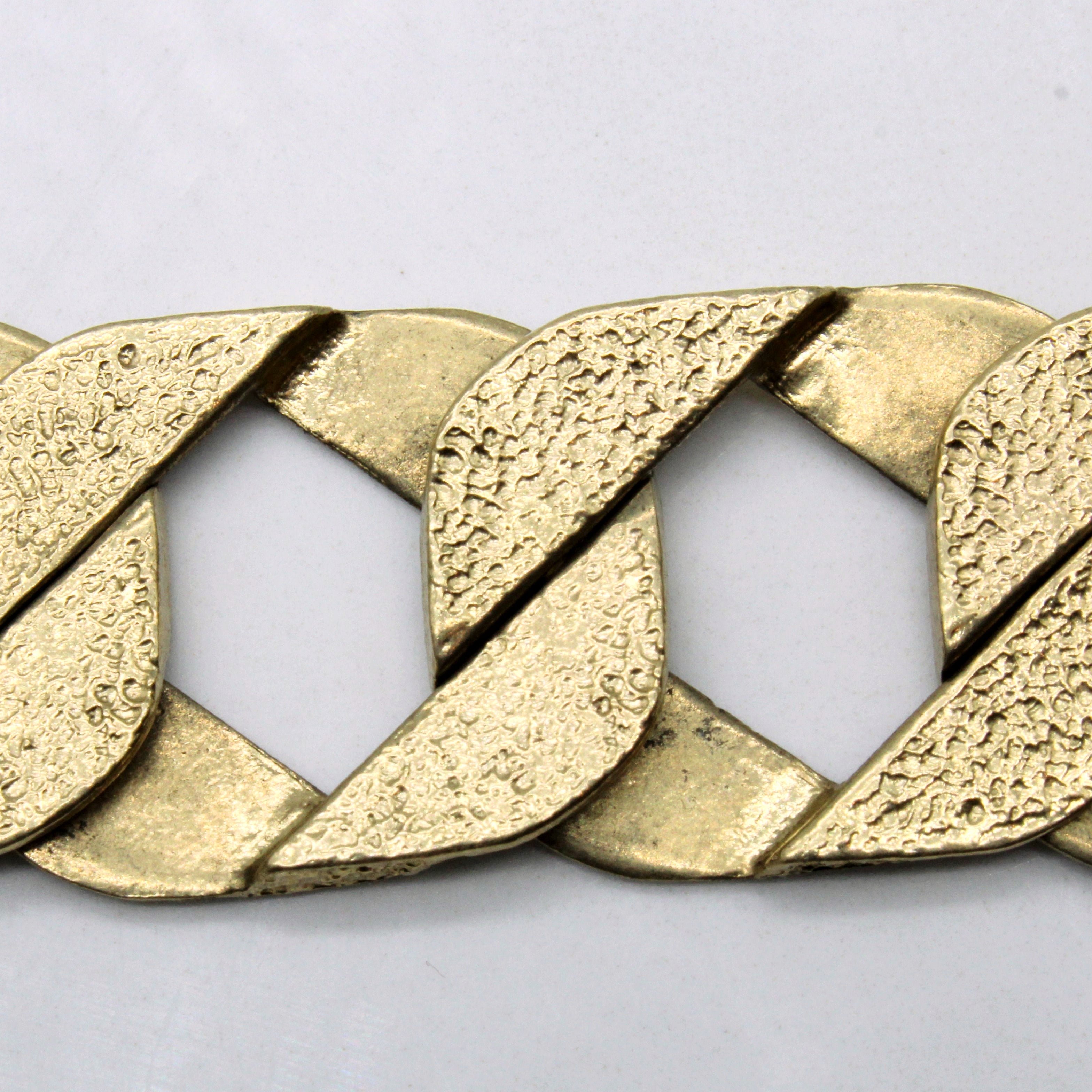 10k Yellow Gold Hammered Cuban Chain | 29" |