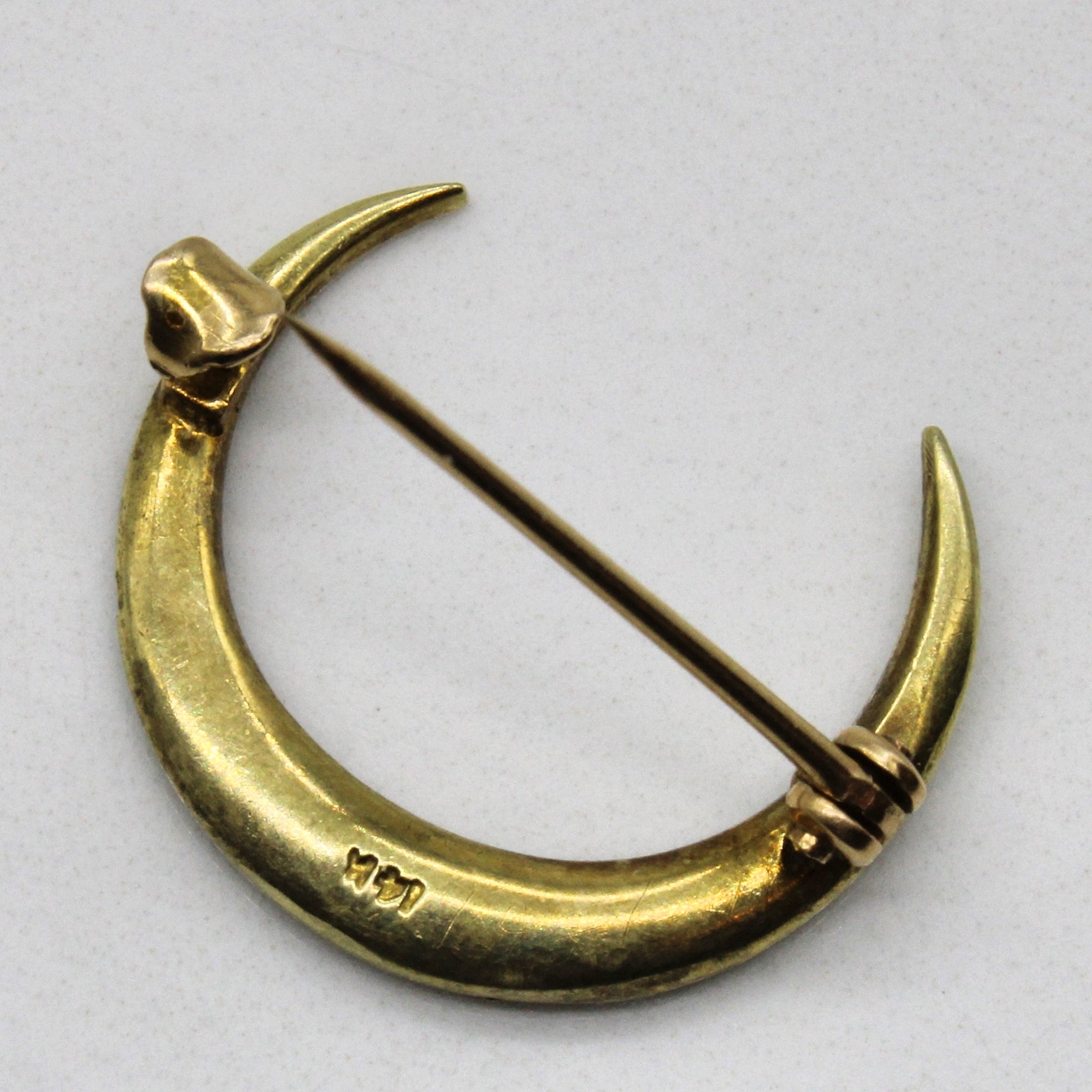 Seed Pearl Crescent Moon Pin