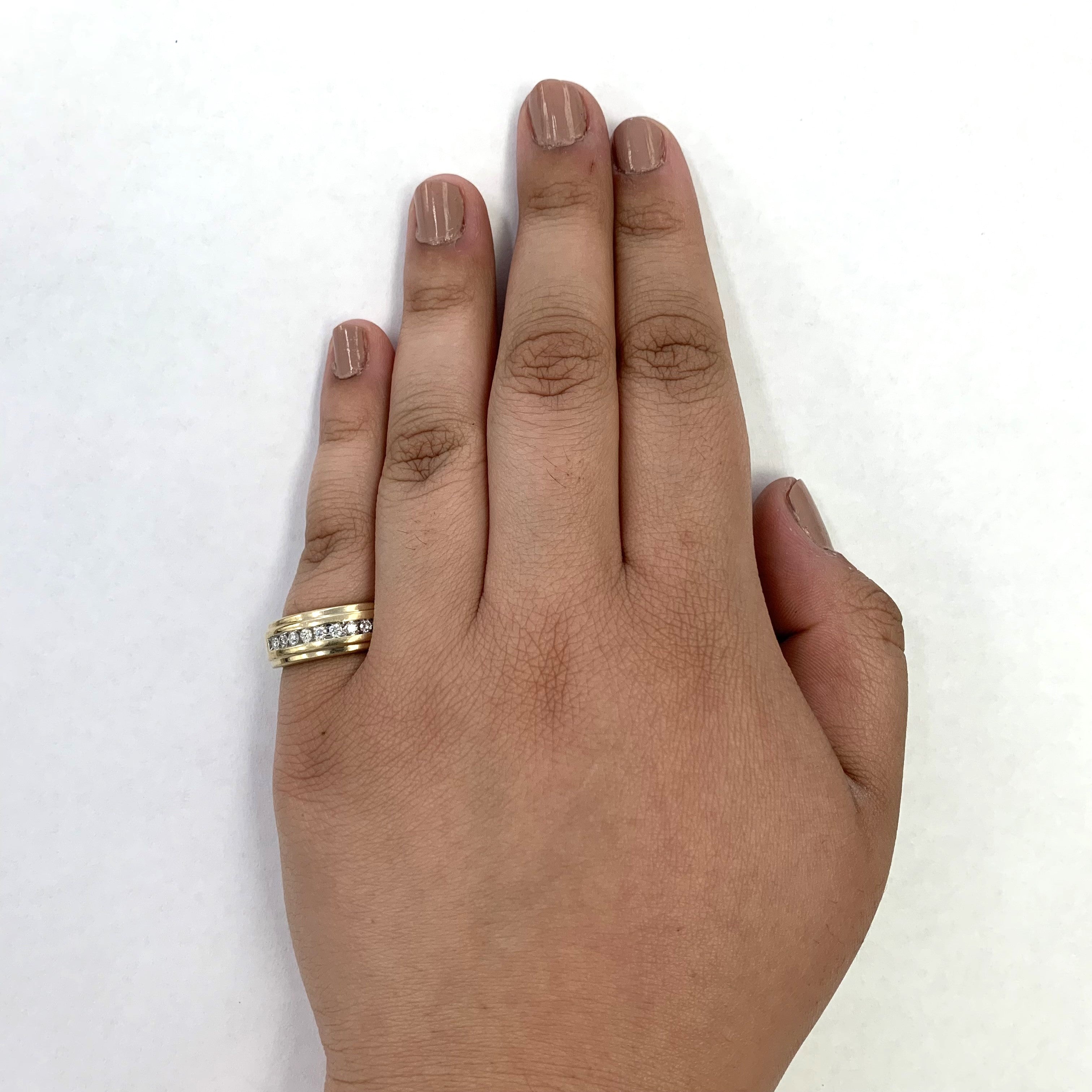 Bague sertie de diamants en canal | 0,27 ct | Taille 7,25 | 