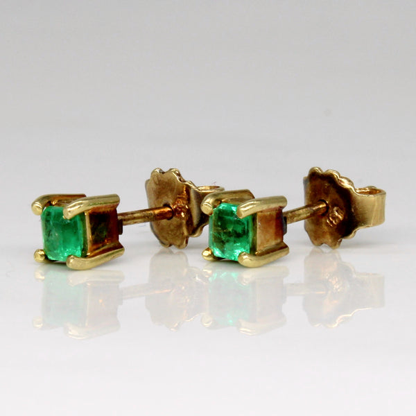 Emerald Stud Earrings | 0.42ctw |