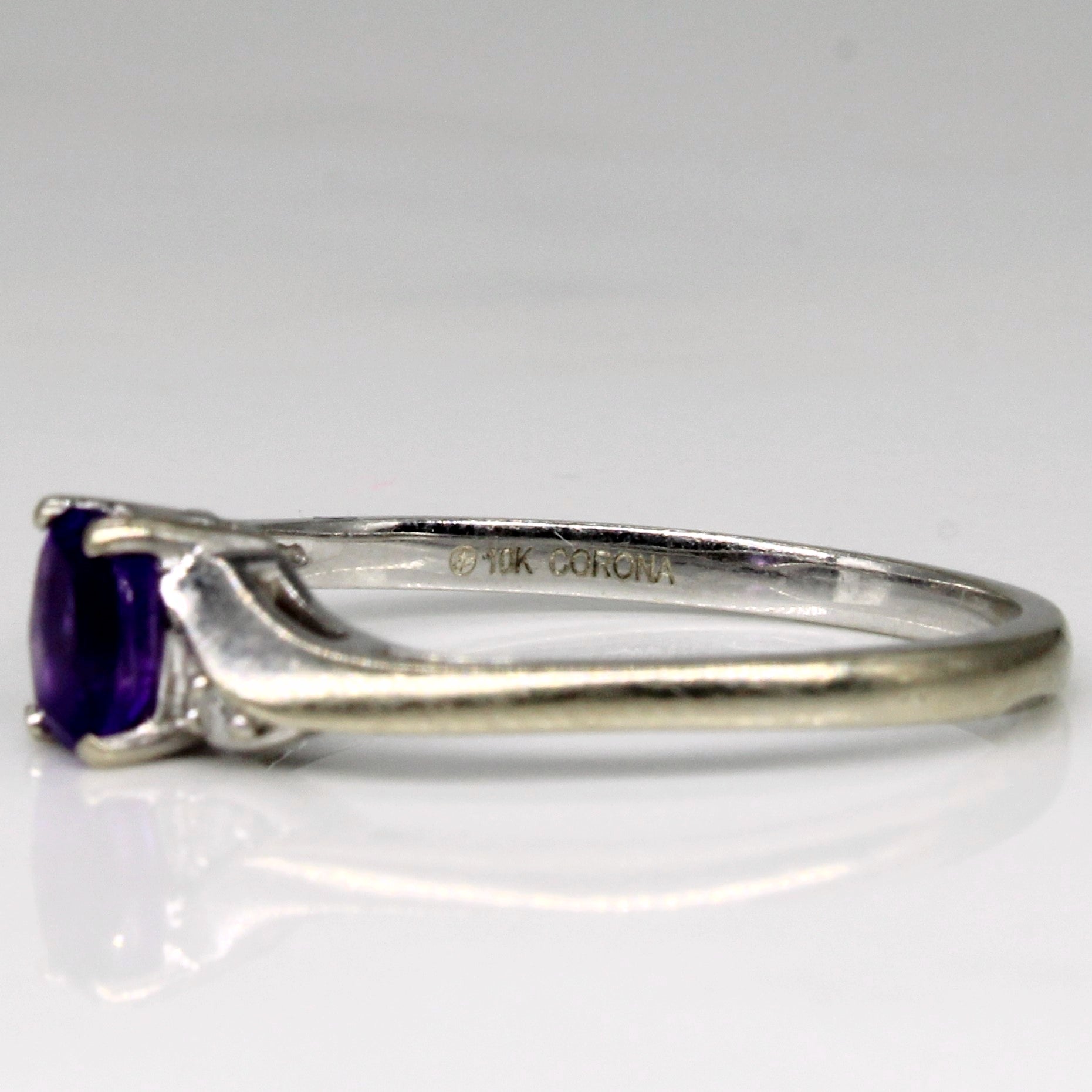 Amethyst & Diamond Ring | 0.26ct, 0.01ctw | SZ 6.75 |
