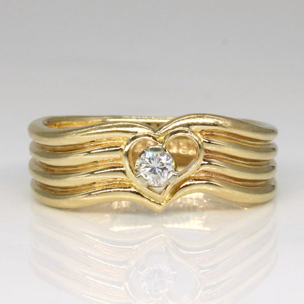 'Birks' Diamond Heart Ring | 0.07ct | SZ 6.5 |