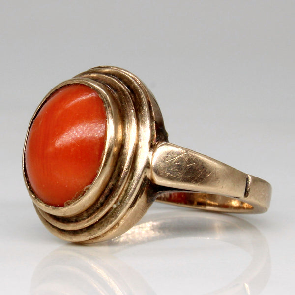 Coral Cocktail Ring | 2.00ct | SZ 5.25 |