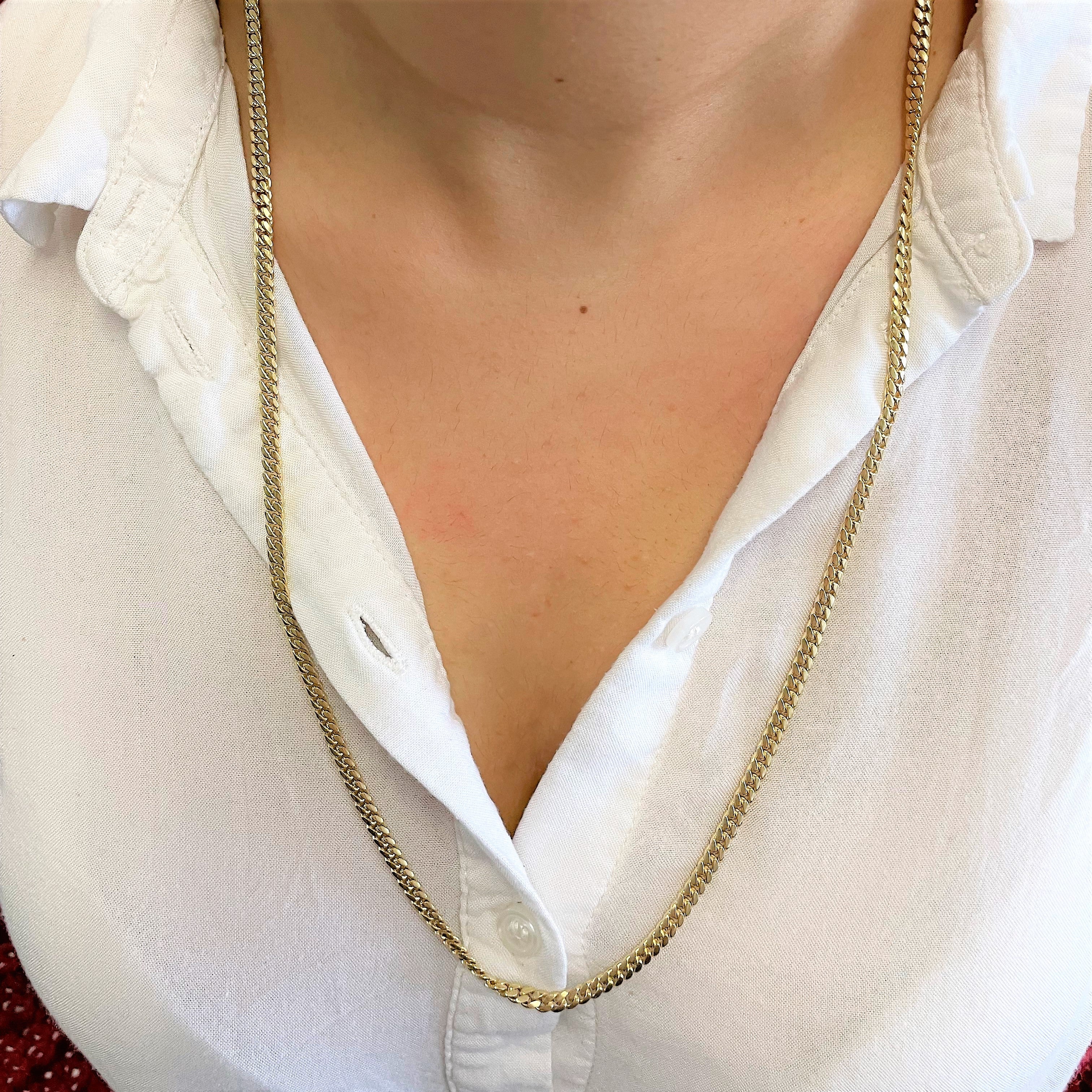 14k Yellow Gold Curb Chain | 30" |