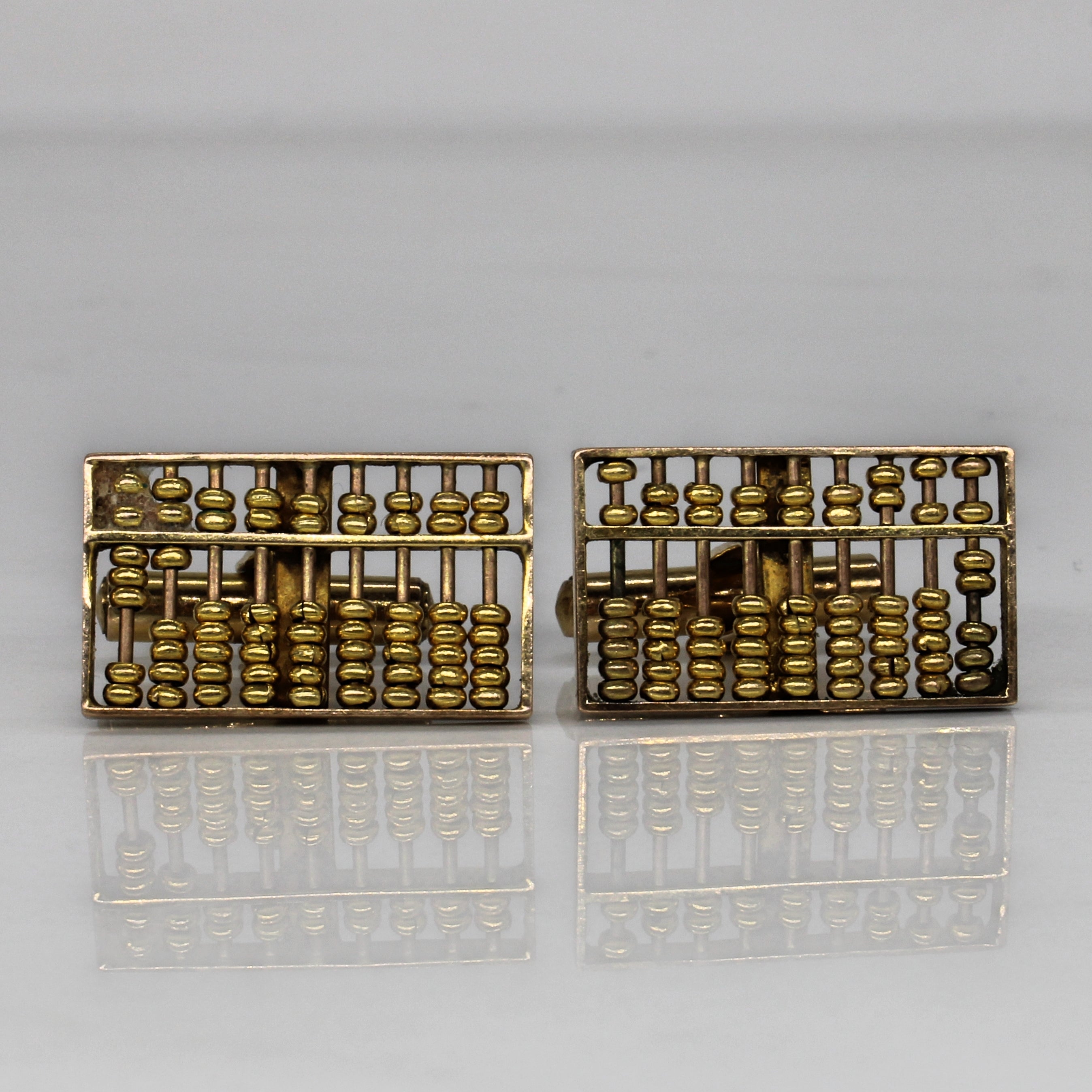 14k Yellow Gold Abacus Cufflinks |