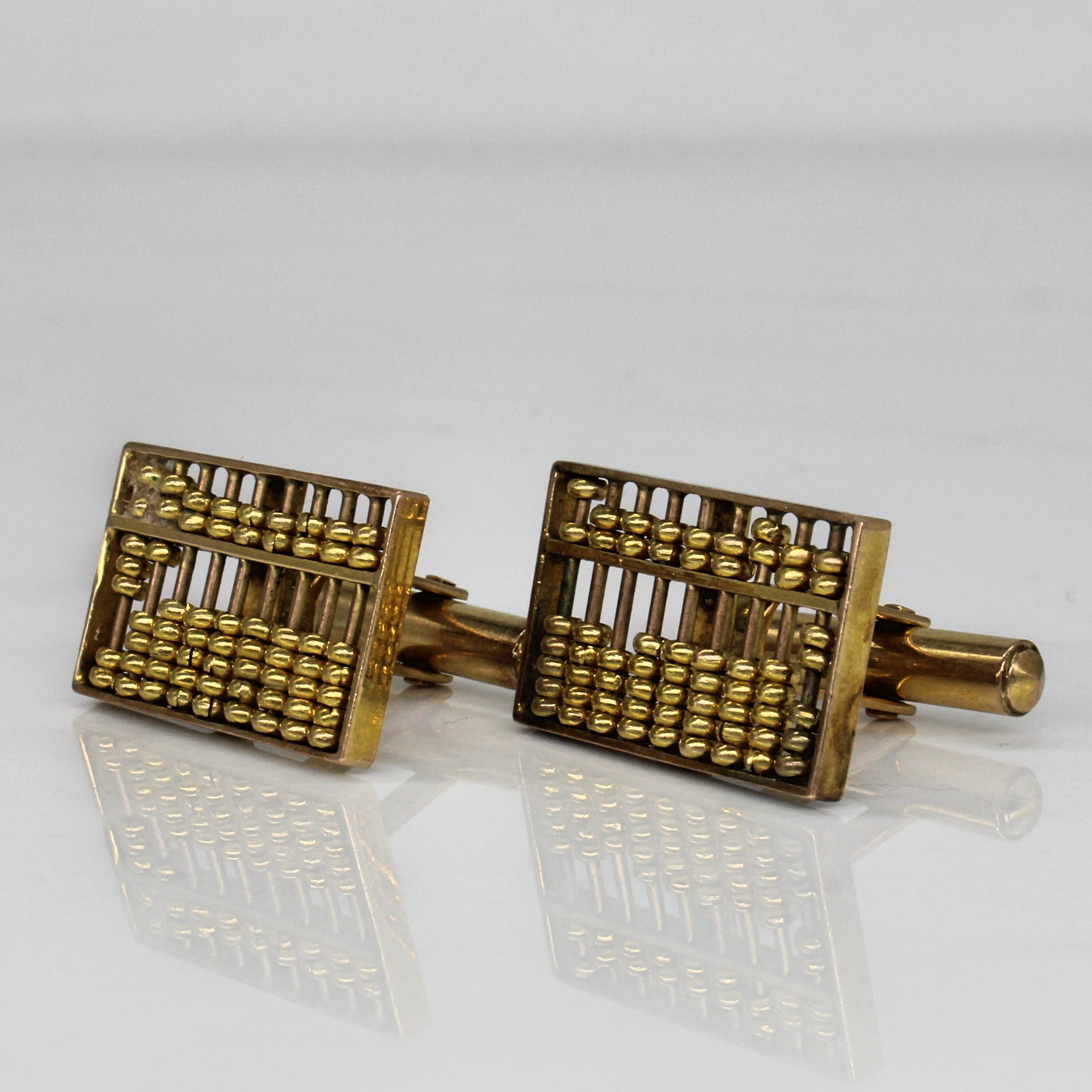 14k Yellow Gold Abacus Cufflinks |