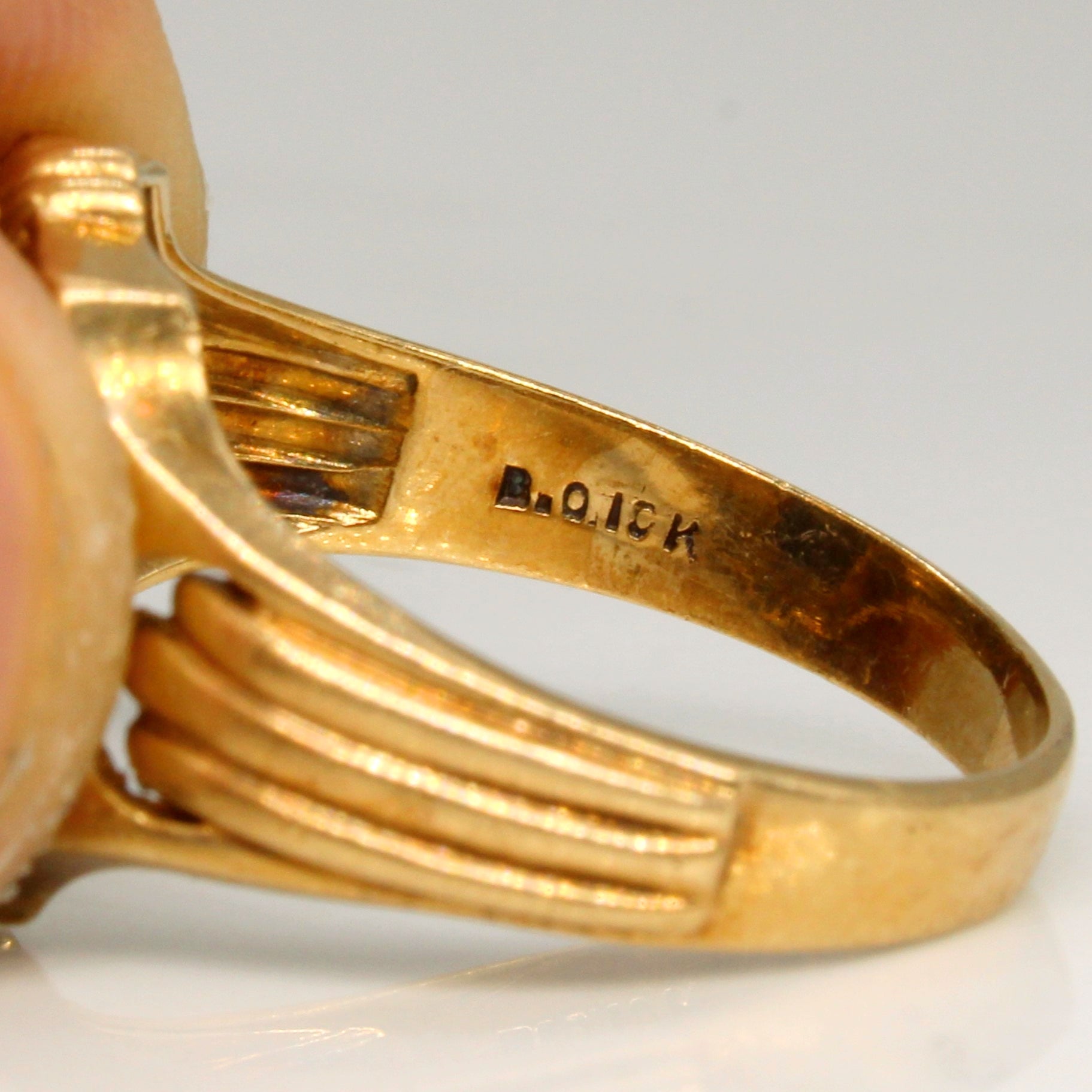 Bague initiale en onyx « L » | 1,30 ct | Taille 10 | 