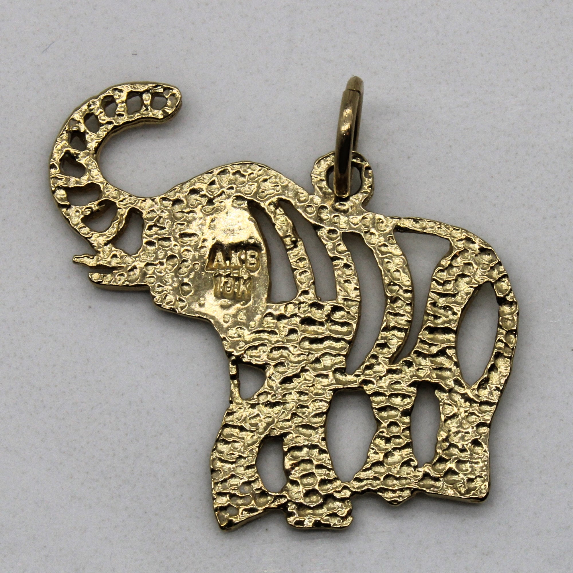 10k Yellow Gold Elephant Pendant |