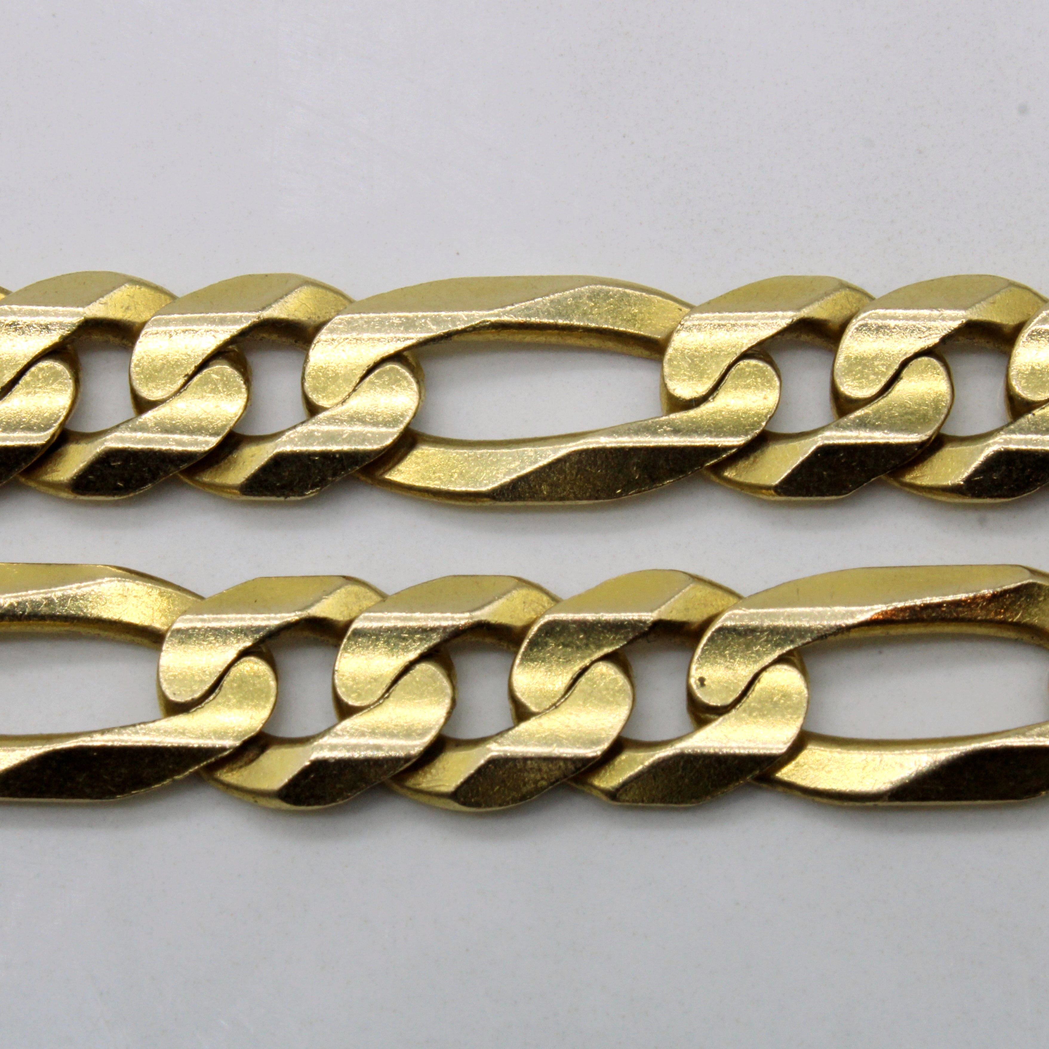 Chaîne Figaro en or jaune 10 carats | 22 pouces | 