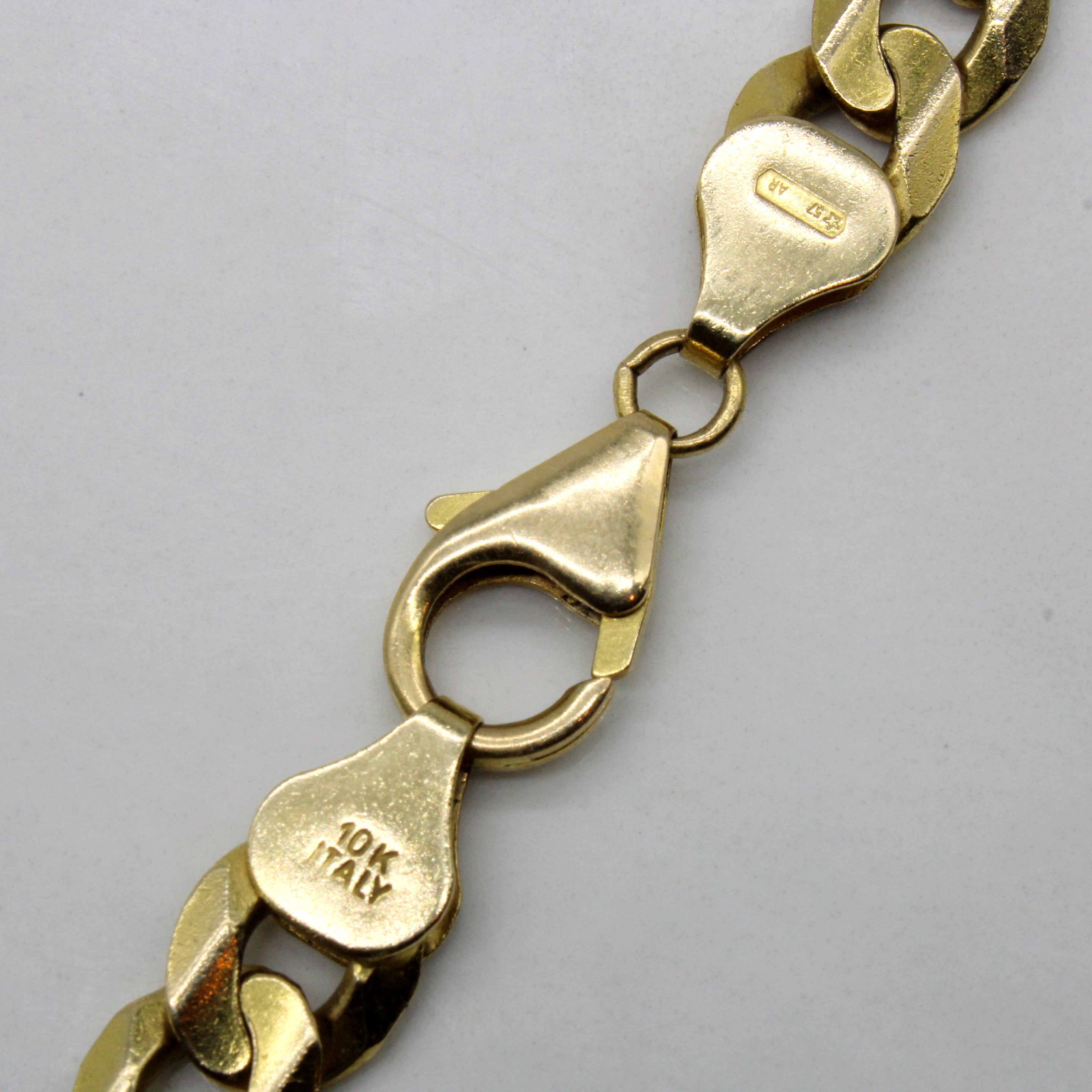Chaîne Figaro en or jaune 10 carats | 22 pouces | 