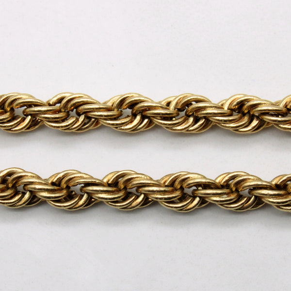 10k Yellow Gold Rope Chain | 19