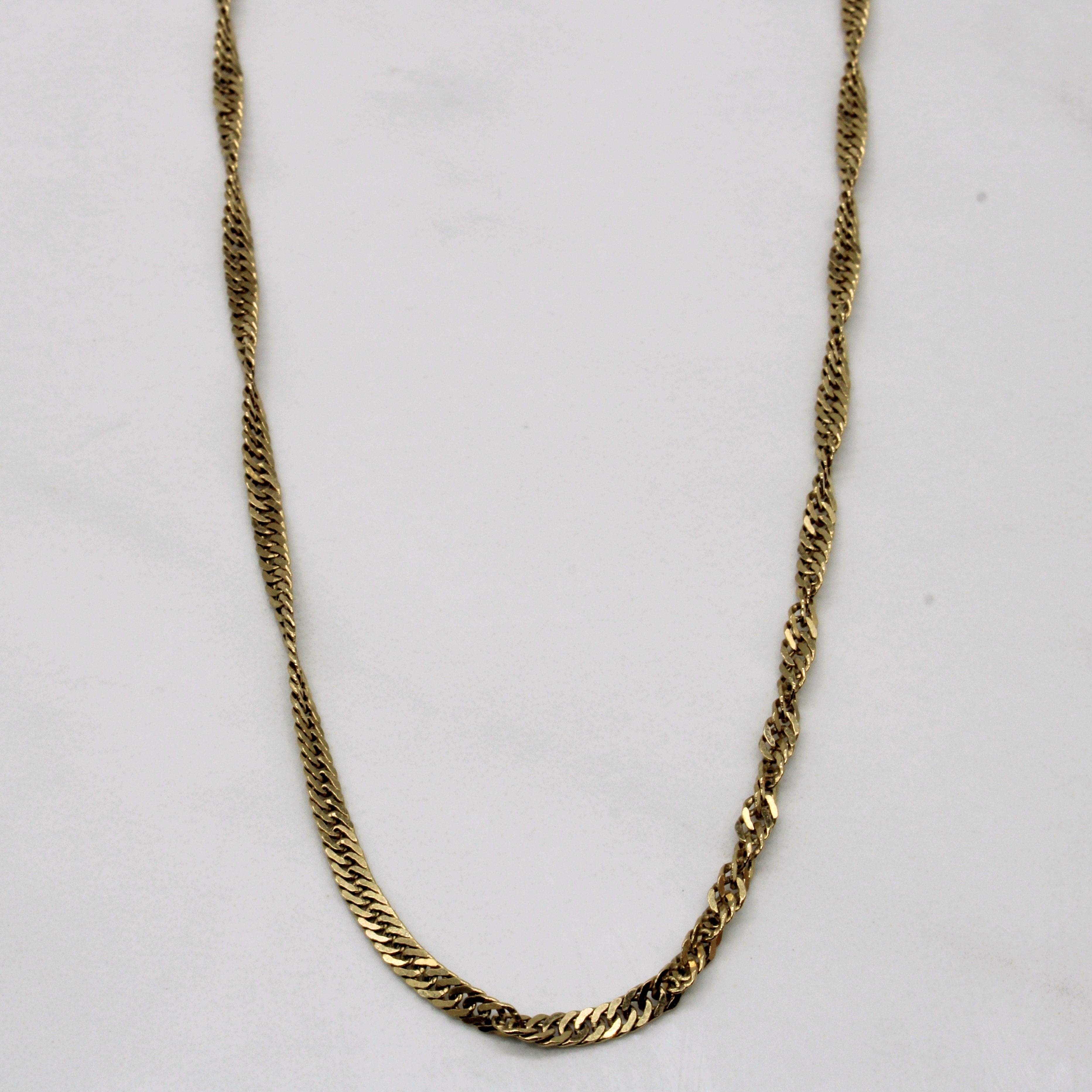 10k Yellow Gold Singapore Chain | 18" |