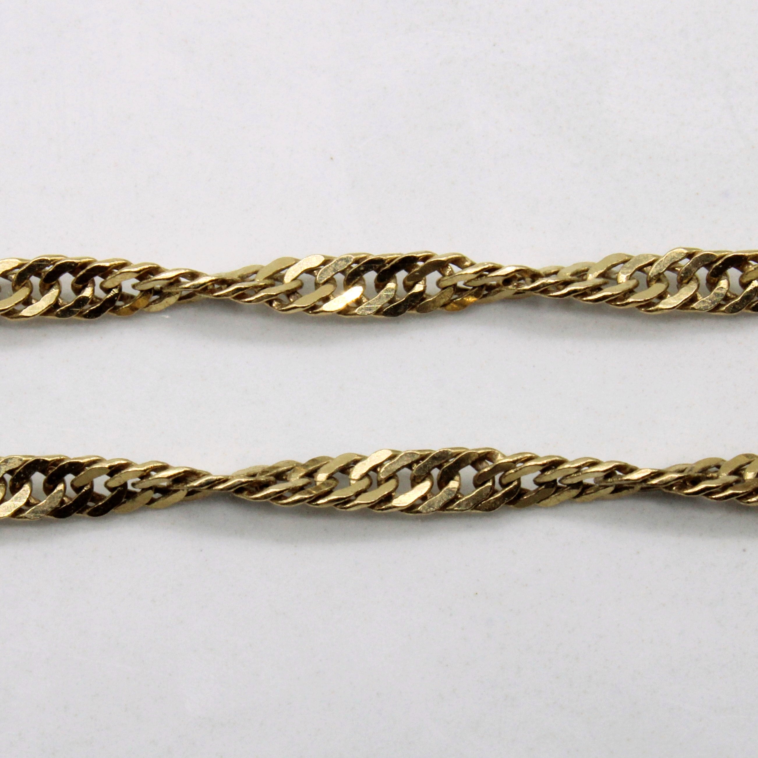 10k Yellow Gold Singapore Chain | 18" |