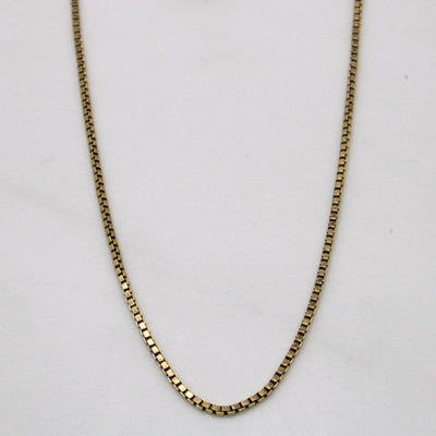 10k Yellow Gold Box Chain | 16