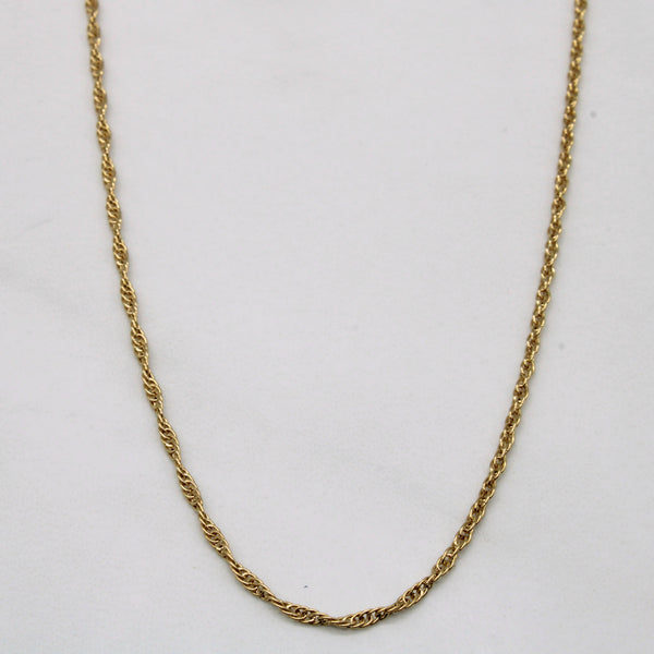 14k Yellow Gold Prince of Wales Chain | 20