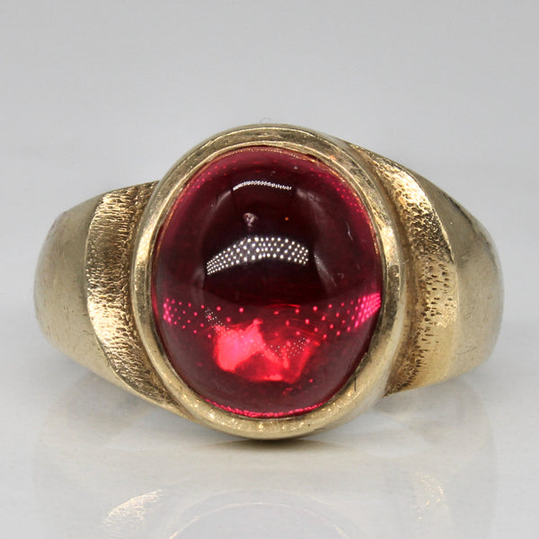 Synthetic Ruby Cocktail Ring | 6.15ct | SZ 7.5 |