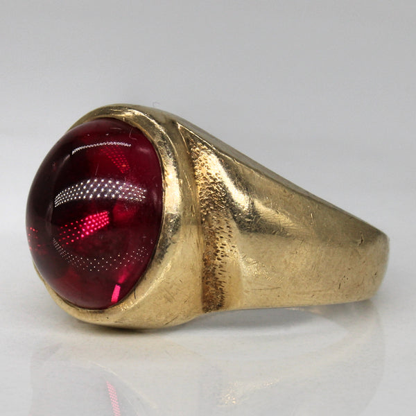 Synthetic Ruby Cocktail Ring | 6.15ct | SZ 7.5 |