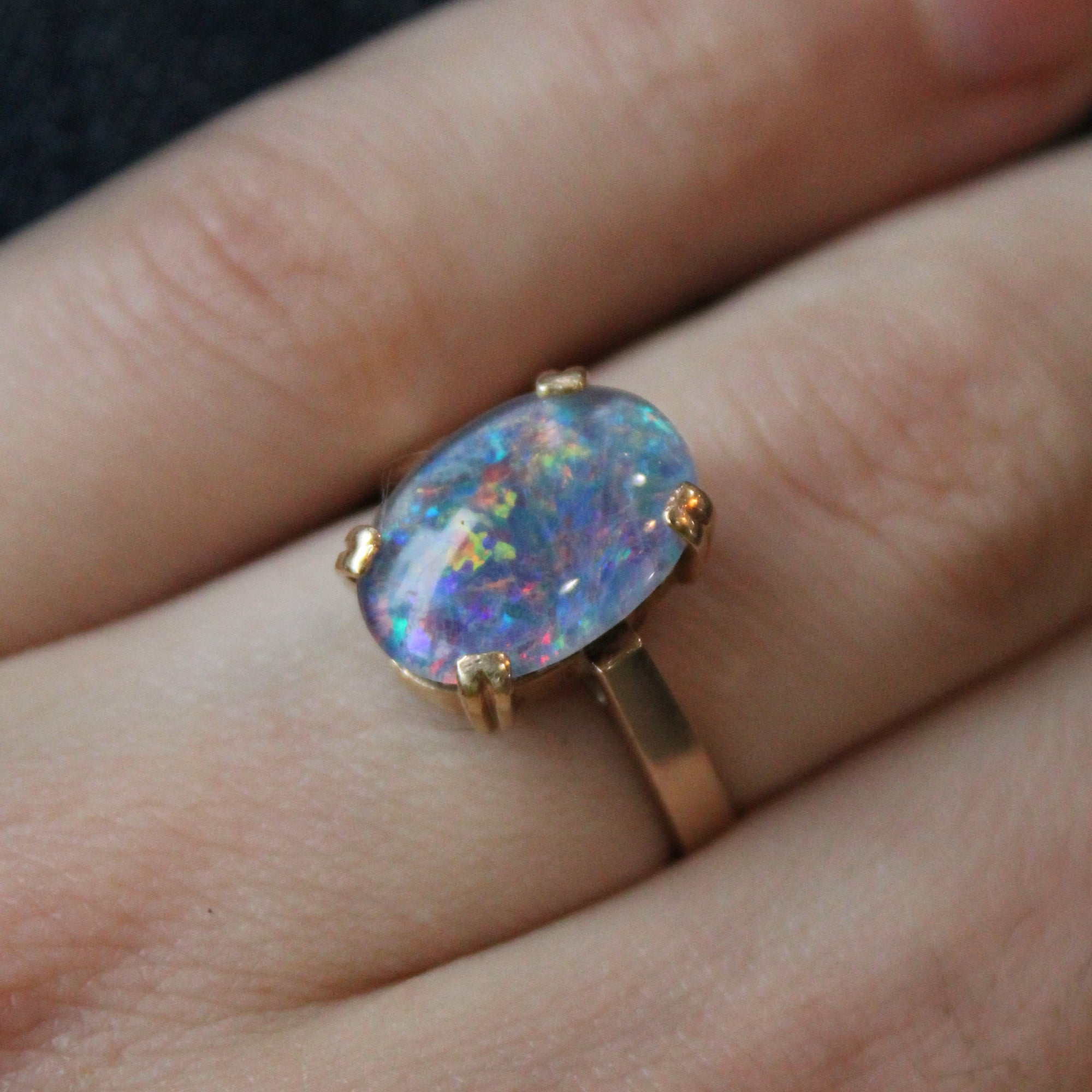 Triplet Opal Cocktail Ring | 3.70ct | SZ 8 |