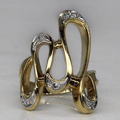 Looping Diamond Cocktail Ring | 0.06ctw | SZ 6.25 |