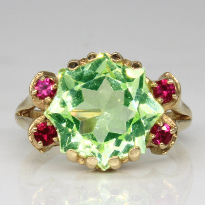 Synthetic Spinel & Synthetic Ruby Cocktail Ring | 5.50ct, 0.03ctw | SZ 6.25 |
