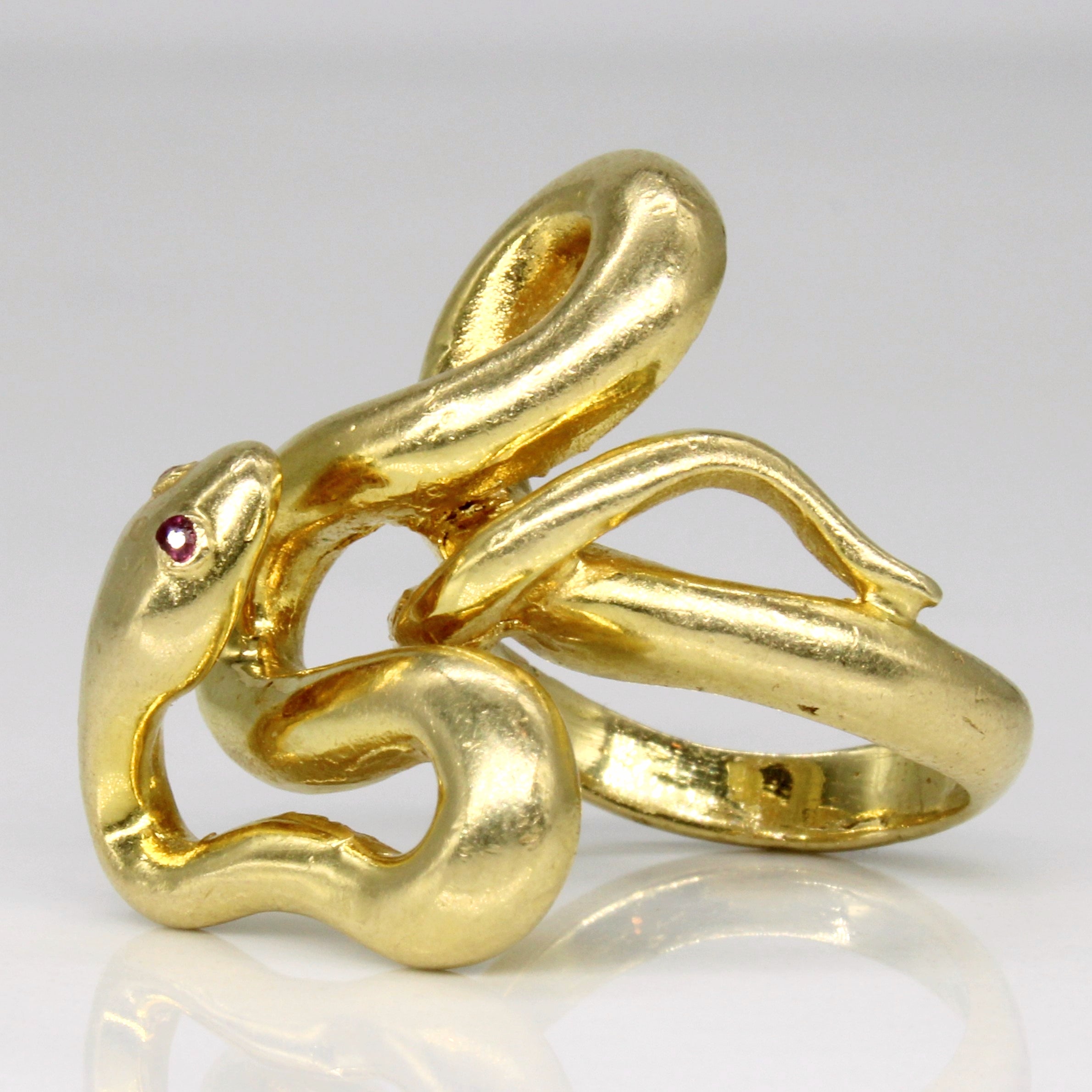 Ruby Twisted Serpent Ring | 0.01ctw | SZ 3 |