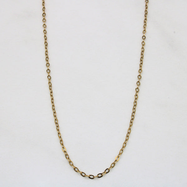 10k Yellow Gold Flat Cable Chain | 18
