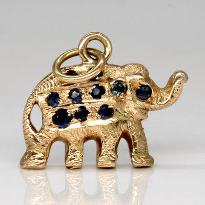 Sapphire Elephant Pendant | 0.40ctw |