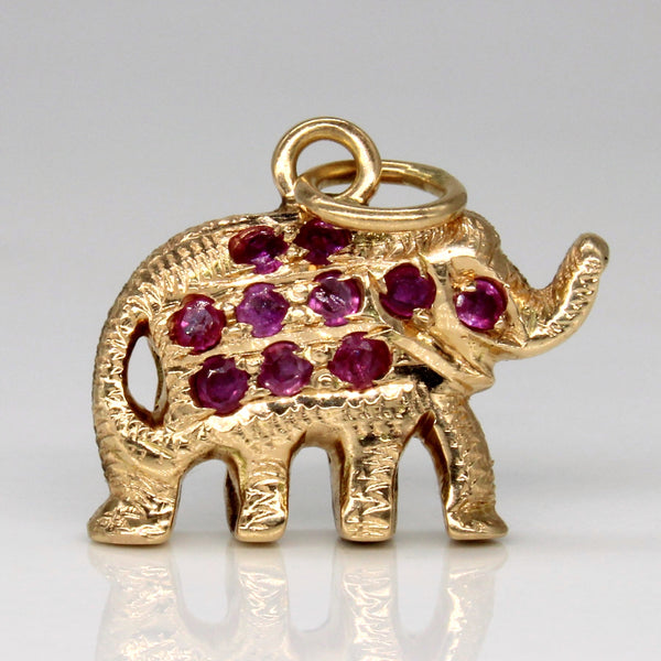 Ruby Elephant Pendant | 0.40ctw |