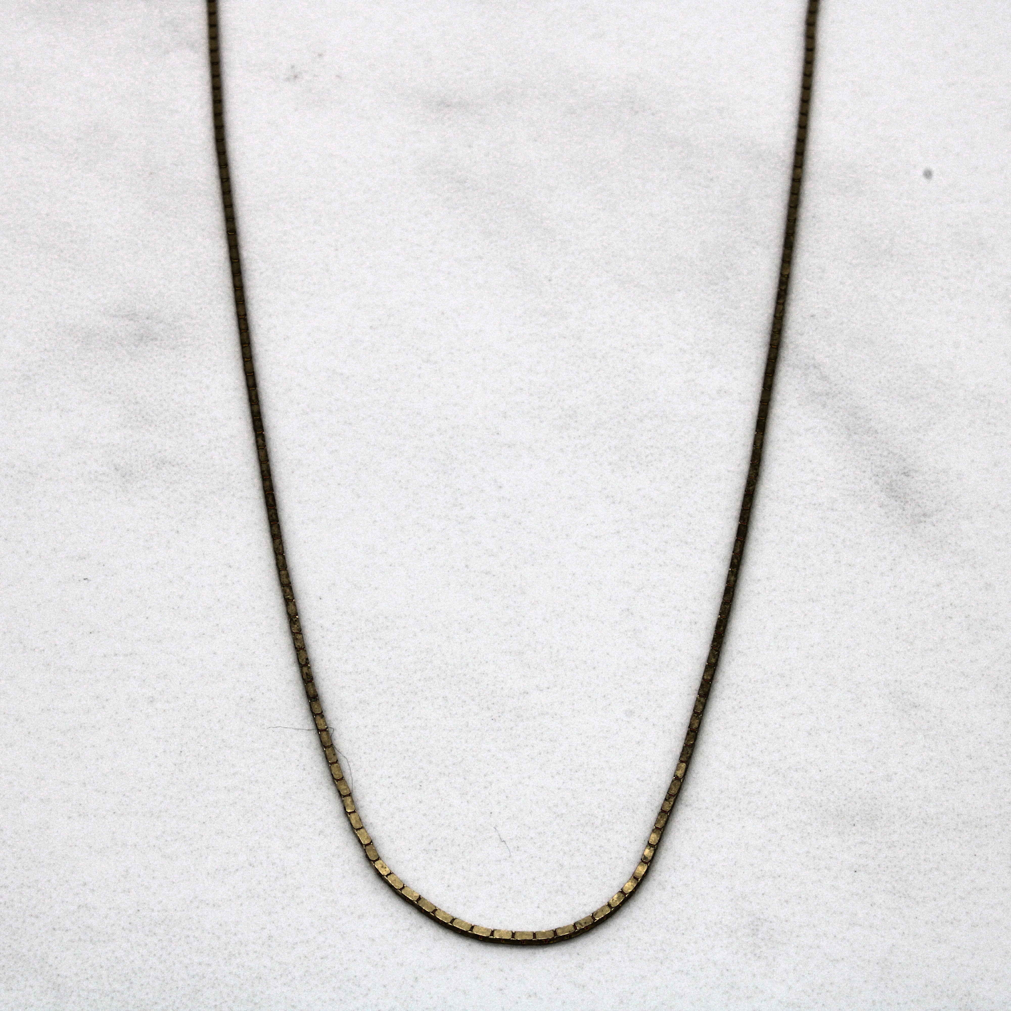 14k Yellow Gold Square Link Chain | 18" |