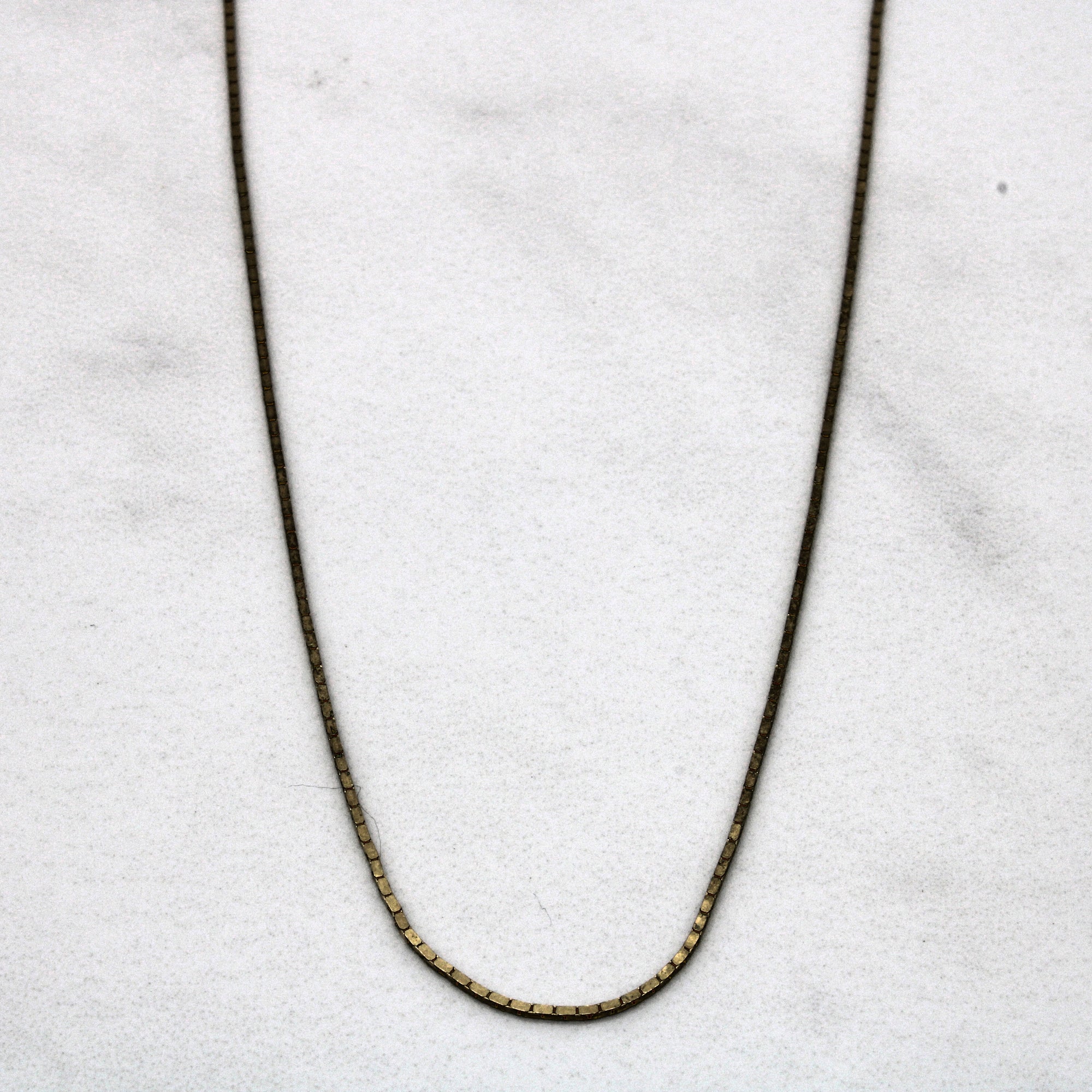 14k Yellow Gold Square Link Chain | 18