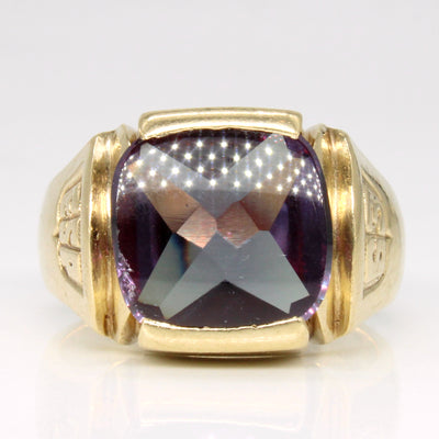 Synthetic Purple Sapphire Cocktail Ring | 5.00ct | SZ 8.75 |