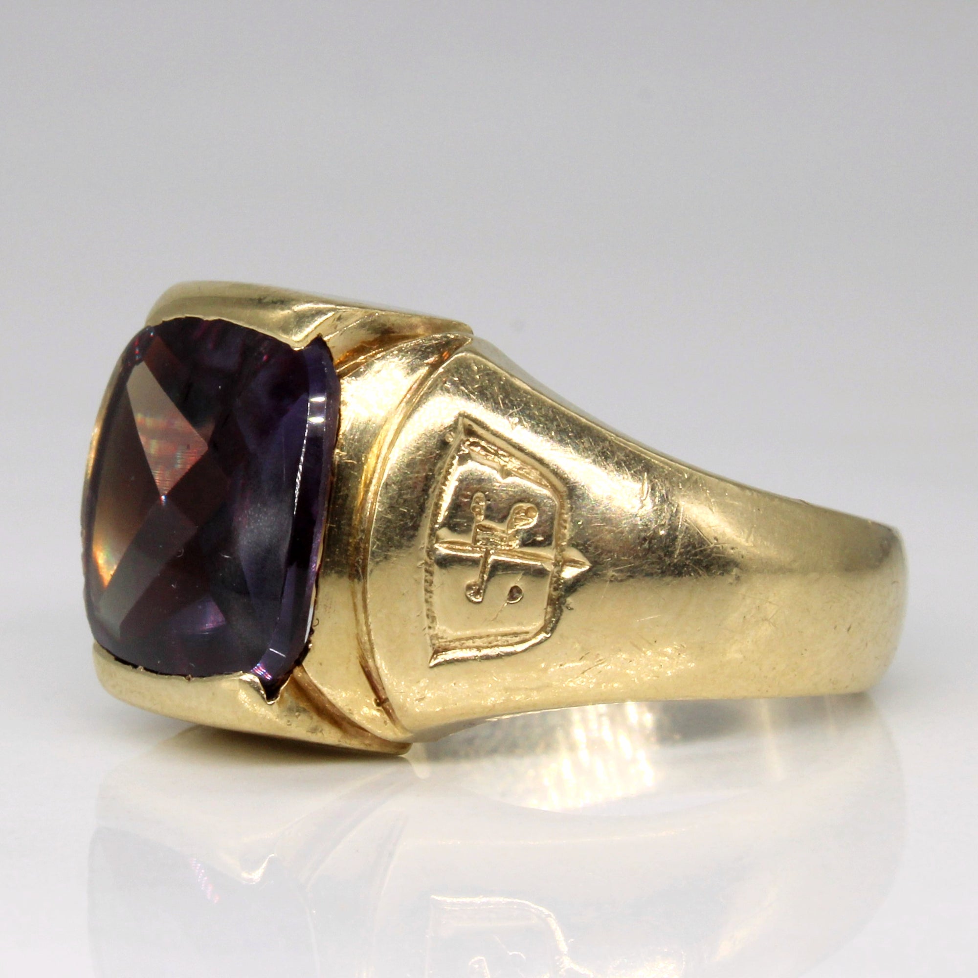 Synthetic Purple Sapphire Cocktail Ring | 5.00ct | SZ 8.75 |