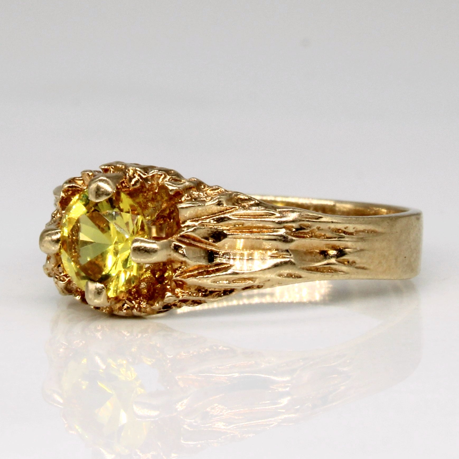 Synthetic Yellow Sapphire Ring | 0.52ct | SZ 5 |