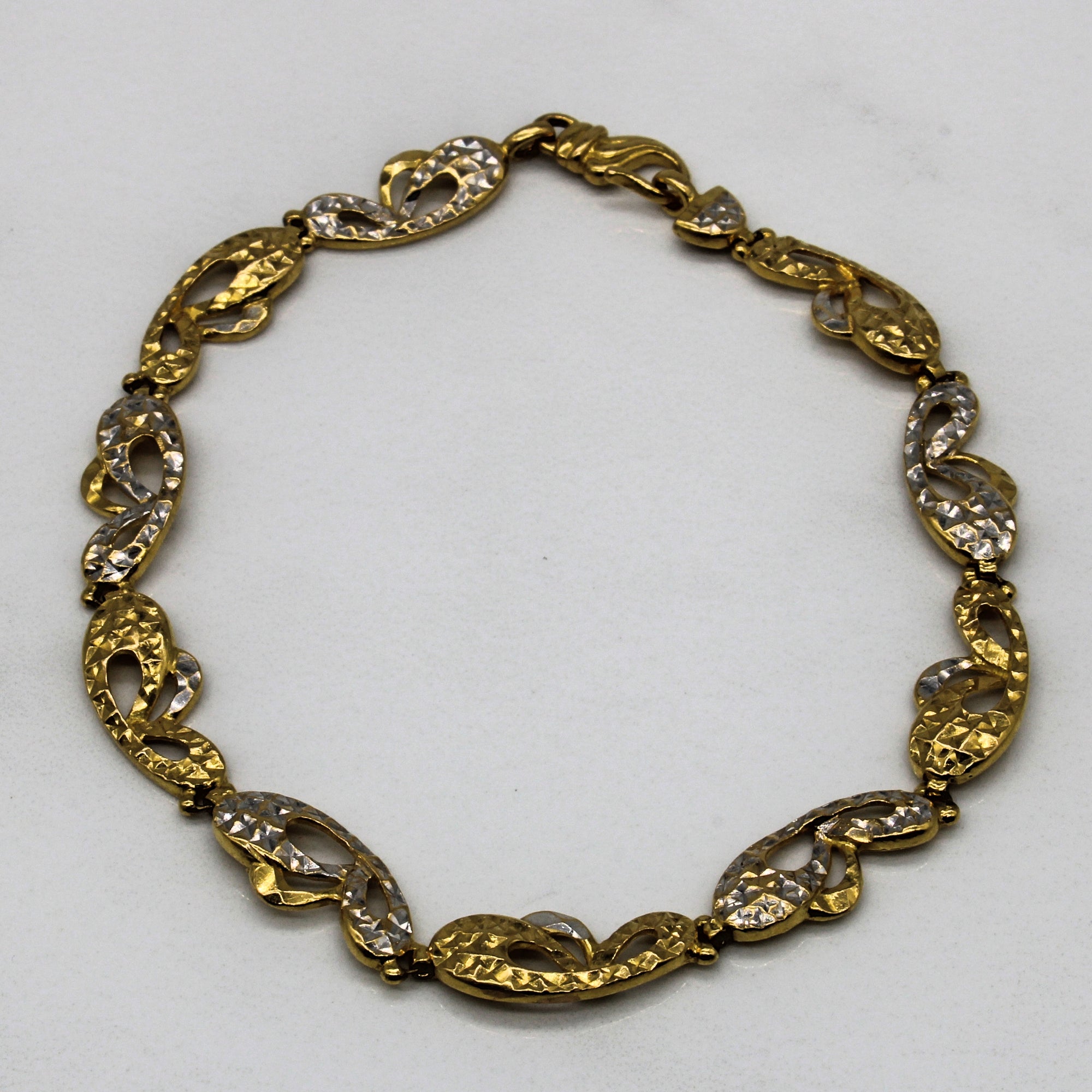 22k Duo Tone Gold Bracelet | 8