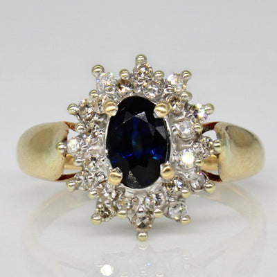 Sapphire & Diamond Cocktail Ring | 0.30ct, 0.22ctw | SZ 5 |