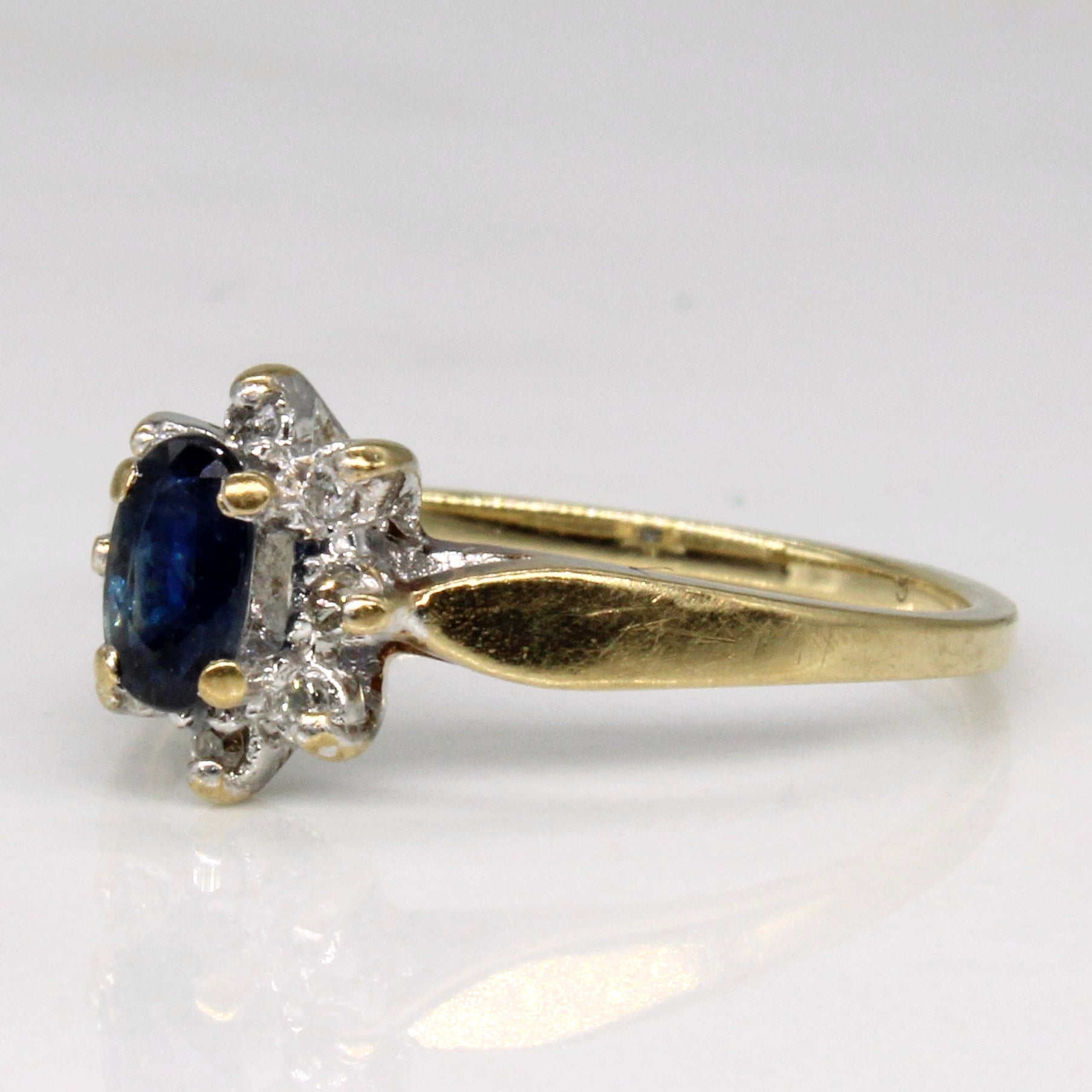 Sapphire & Diamond Halo Ring | 0.25ct, 0.04ctw | SZ 6 |
